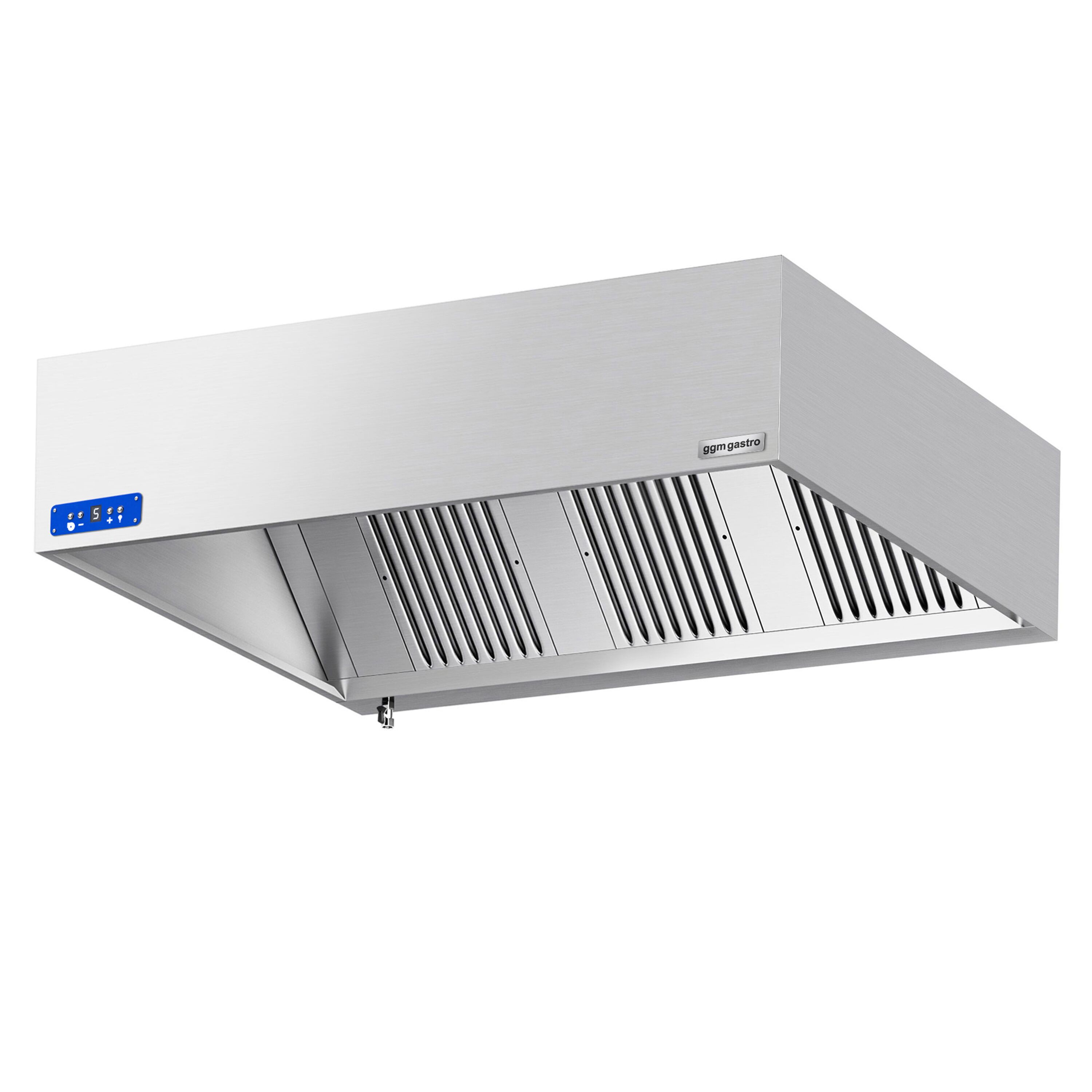 Commercial Wall-Mounted Extractor Hood with Motor – 1800mm – with Speed Controller, Baffle Filters & LED Lighting
