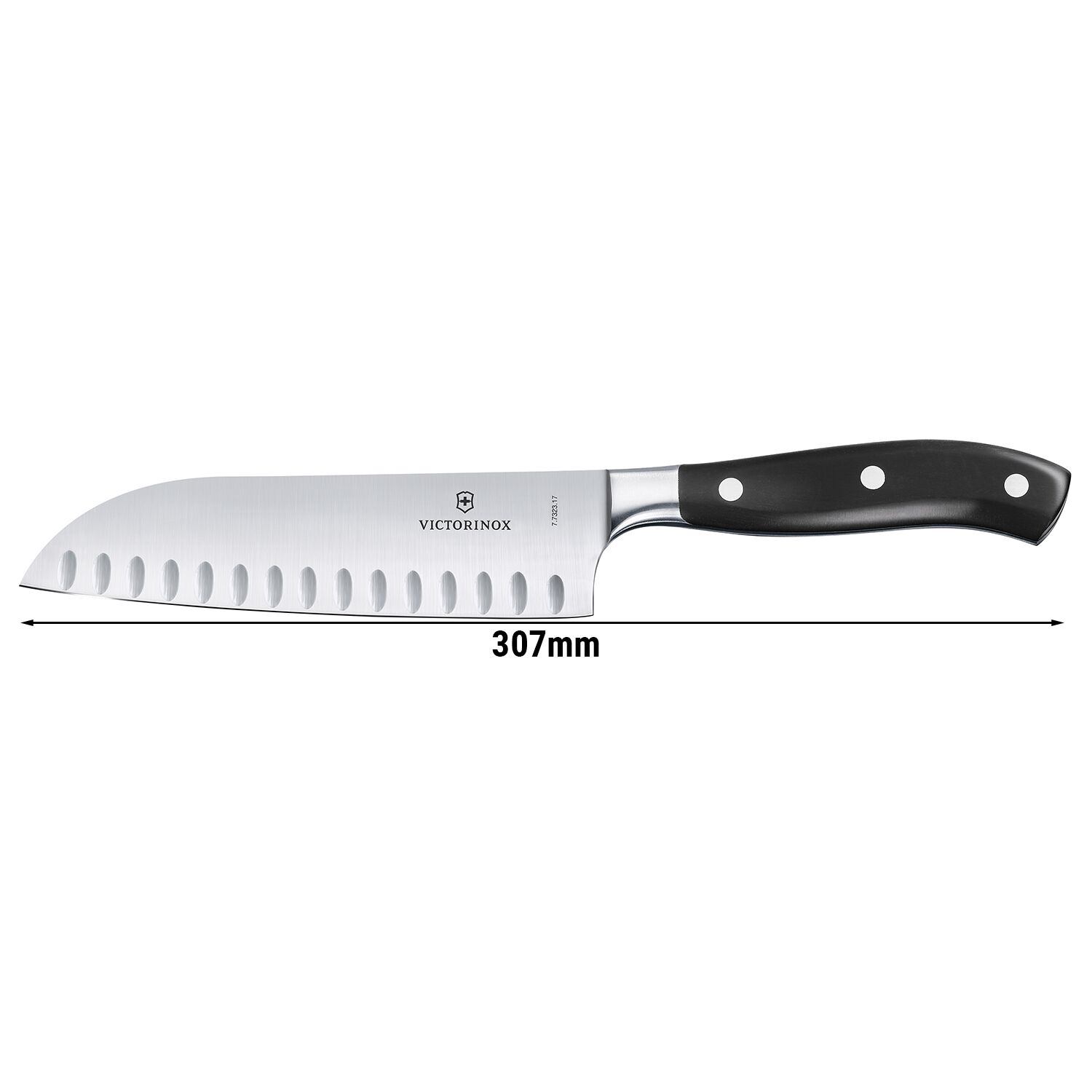 VICTORINOX | GRAND MAÎTRE - Santoku avec lame alvéolée - Lame: 170 mm