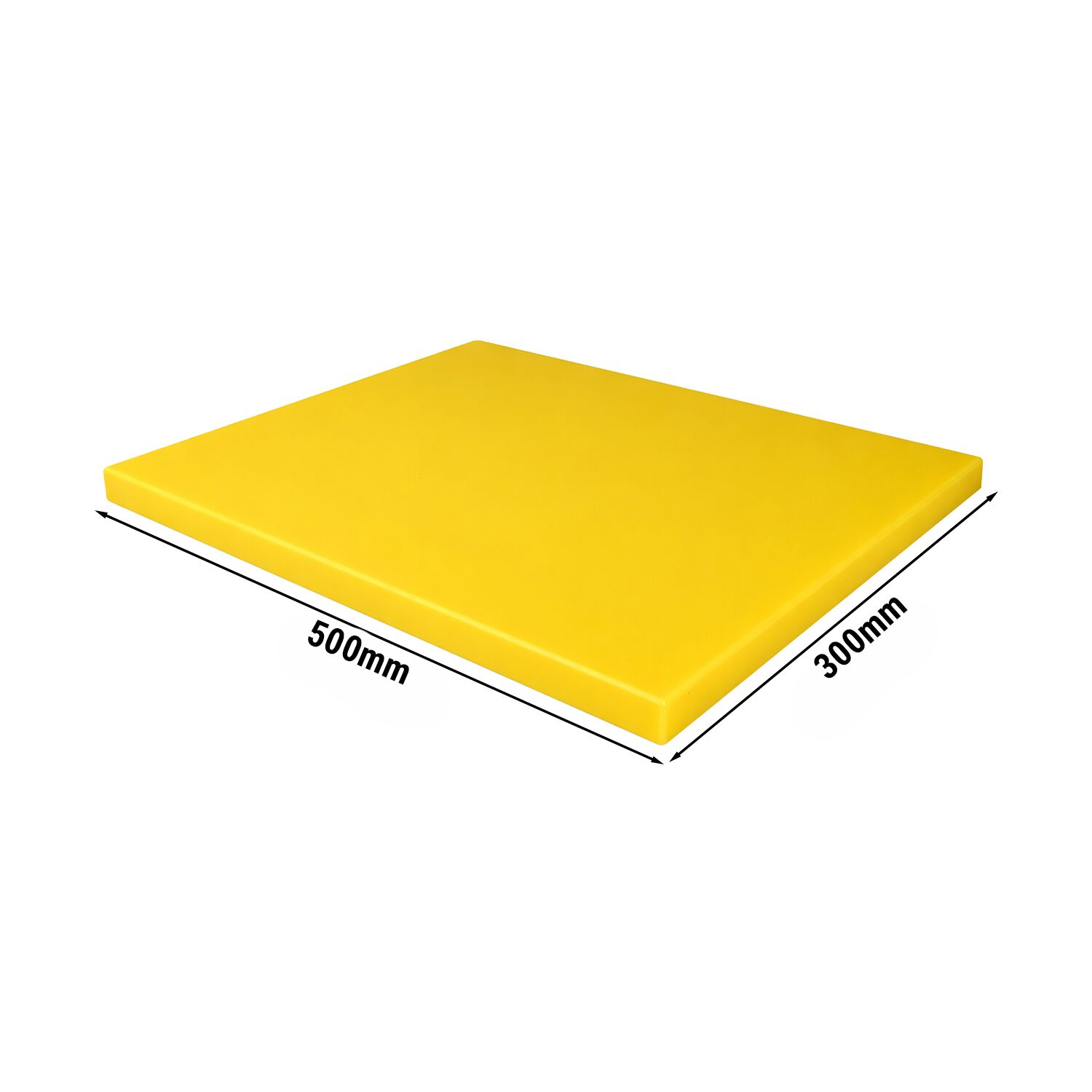 Planche à découper - 300x500mm - Épaisseur: 20mm - Conforme HACCP - Polyéthylène - Jaune