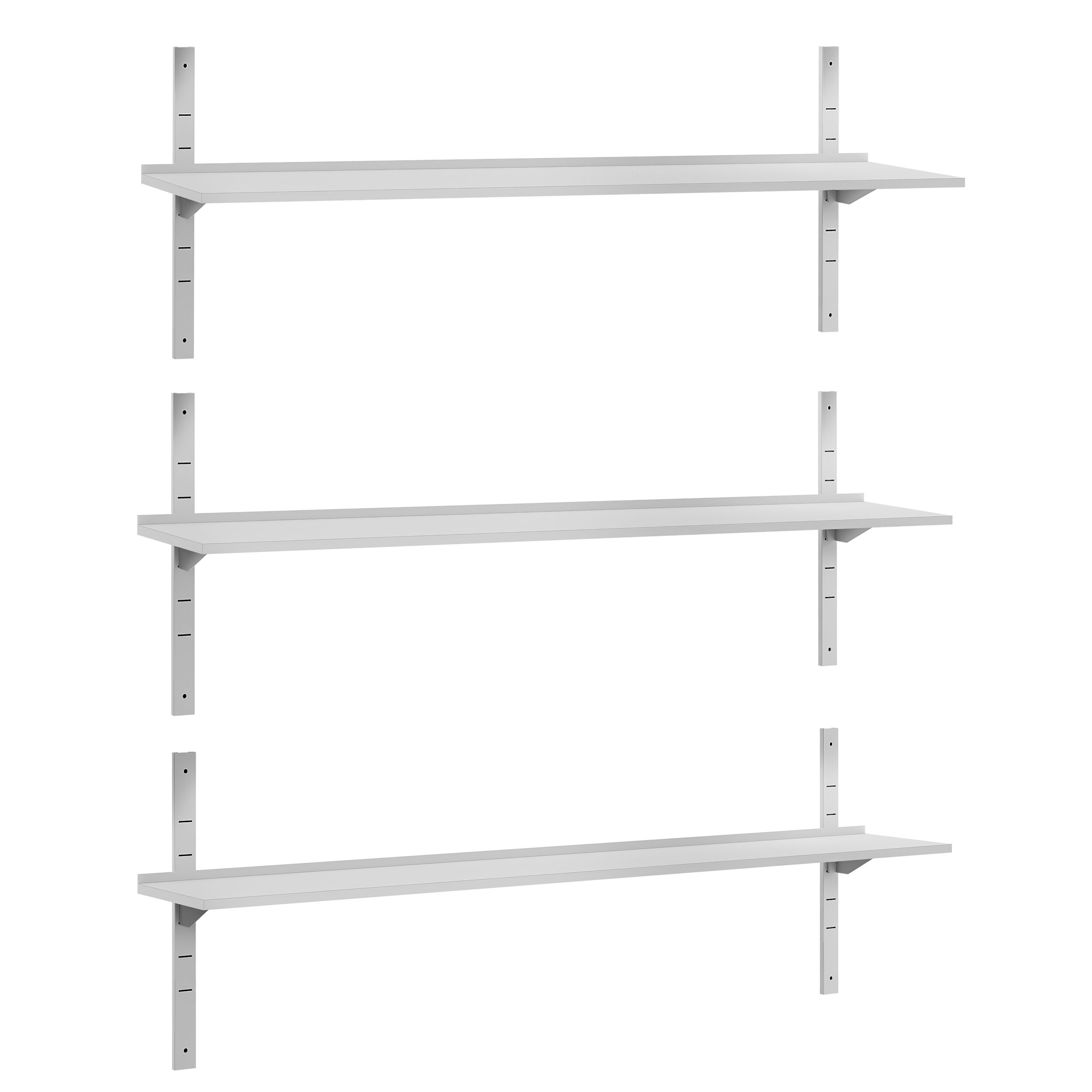 Étagère murale ECO en inox - 2000 × 400 mm - avec 3 étages