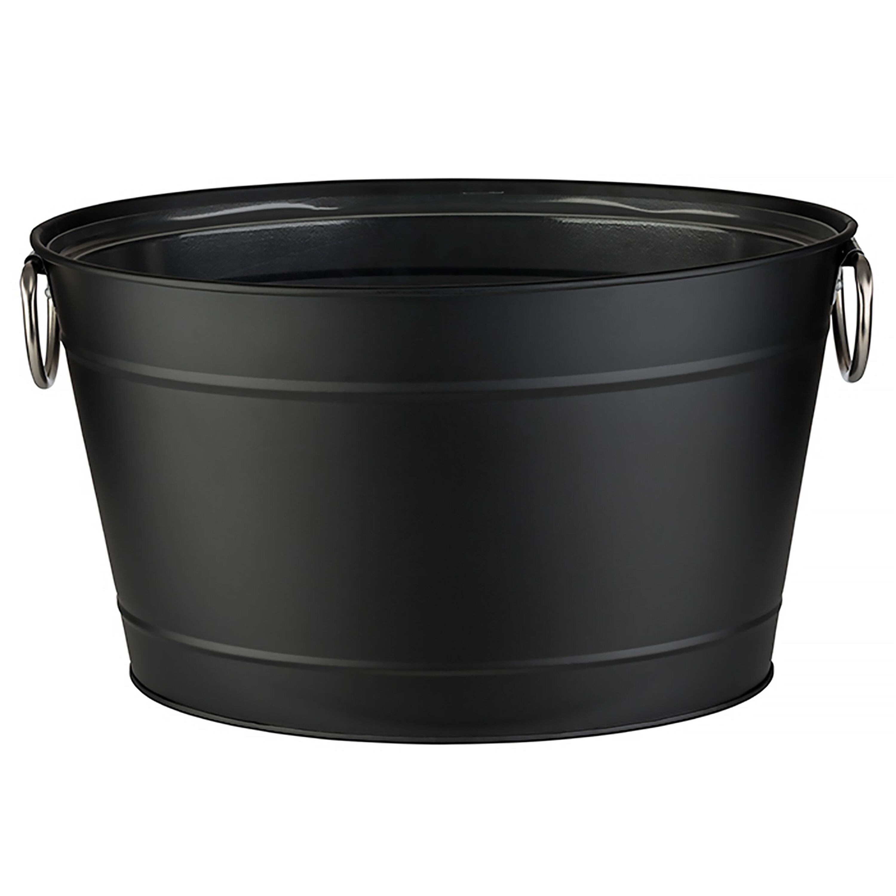 Vasque à bouteilles - TIN - Métal galvanisé - 11 litres - Noir - avec bac intérieur plastique
