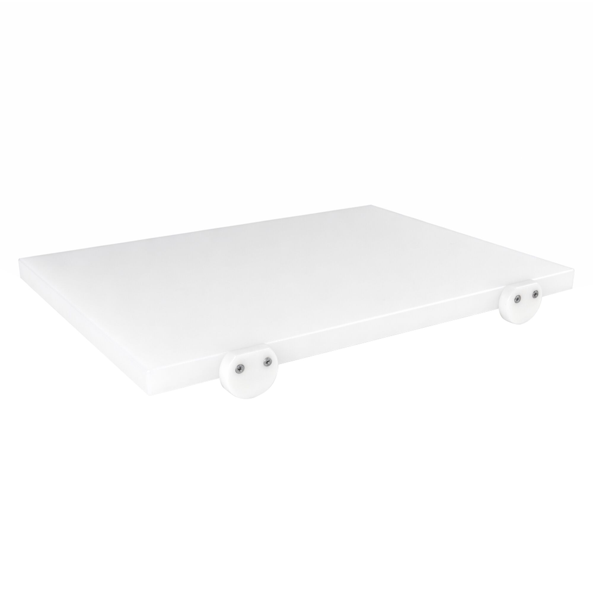 Planche à découper antidérapante avec butées – 300 × 500 mm – conforme HACCP – Blanc