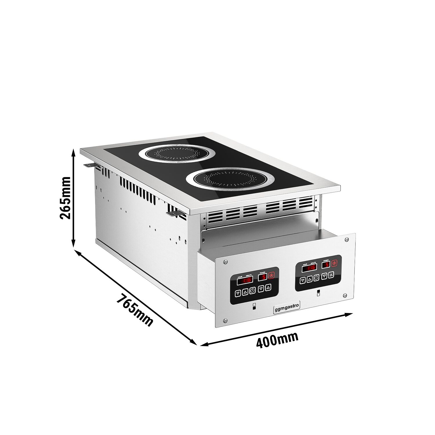 Fourneau à induction - 6kW - 2 foyers
