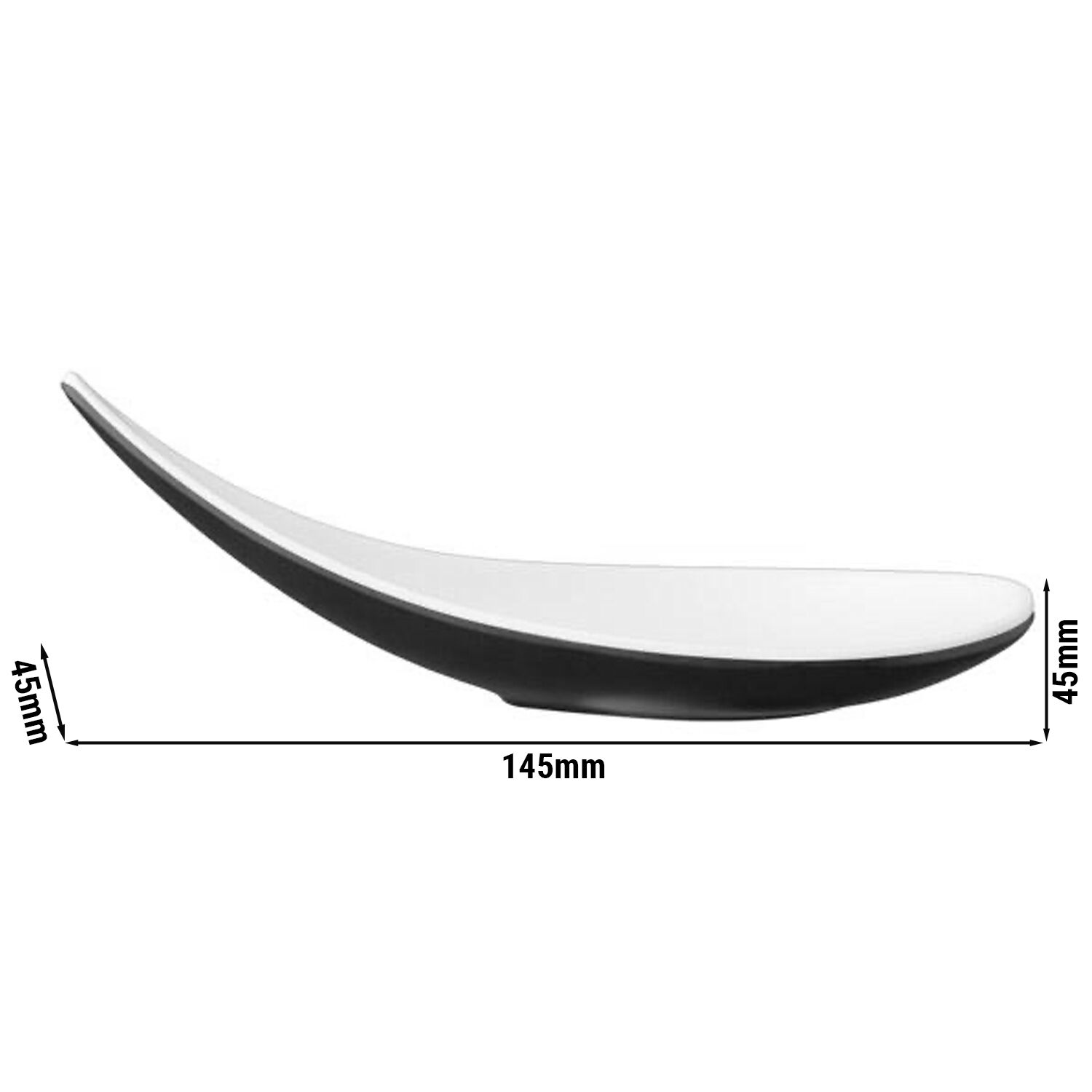 (12 pièces) Cuillères à finger food - BOAT - mélamine - 20 ml - longueur : 145 mm