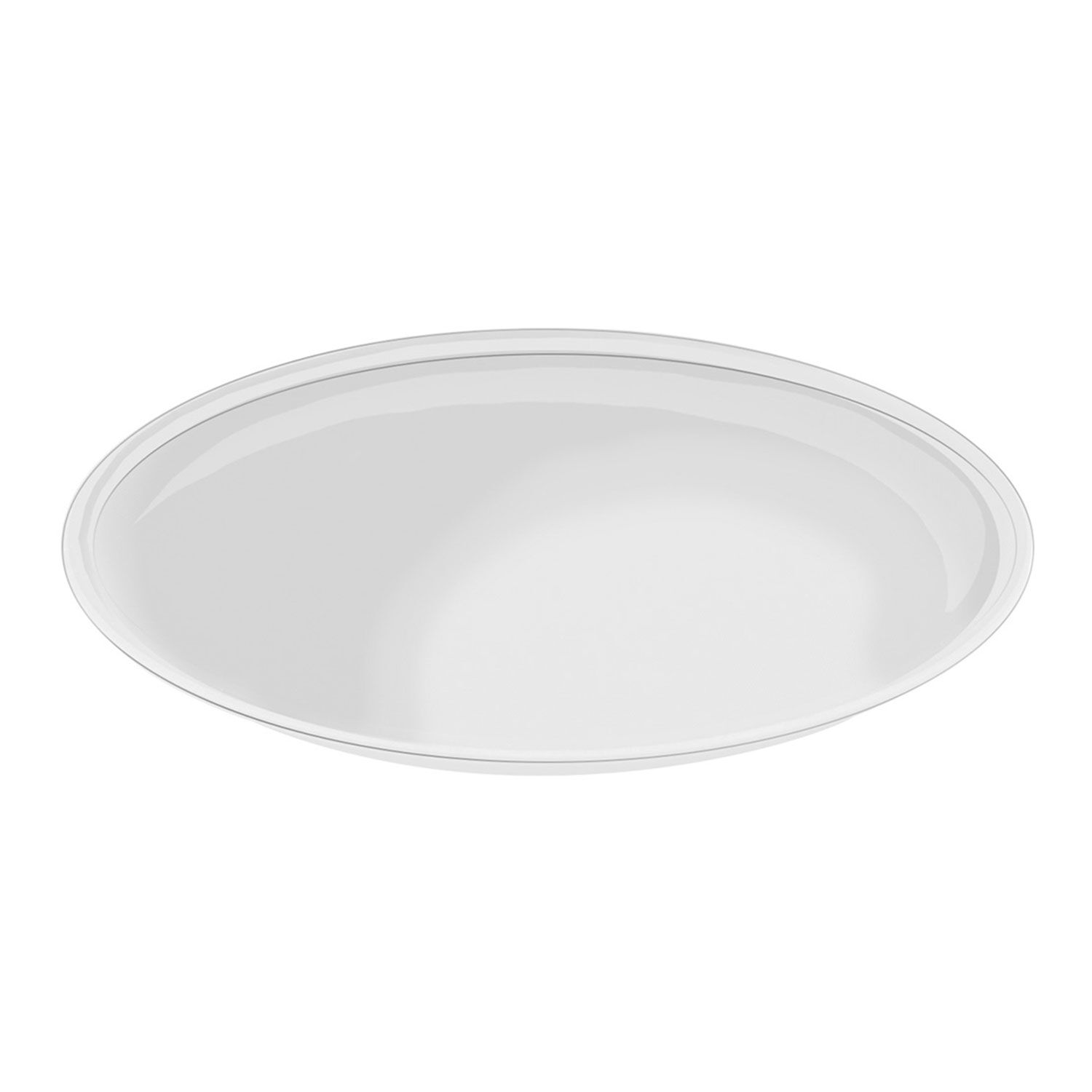 Plateau de présentation - Polycarbonate - Ø390mm - Hauteur:20mm - Transparent - empilable, compatible lave-vaisselle, micro-ondes, résistant de -40°C à +99°C, incassable