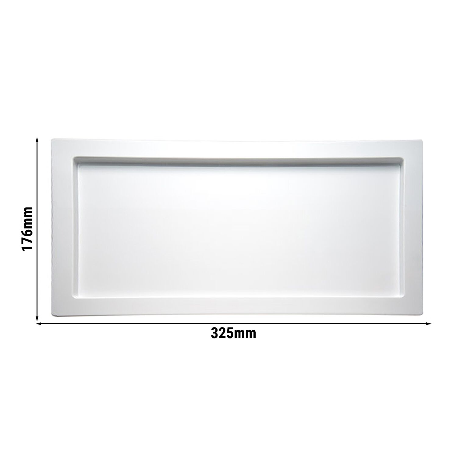 (6 pièces) Plateau GN 1/3 – FRAMES – Mélamine – Hauteur : 20 mm – Blanc