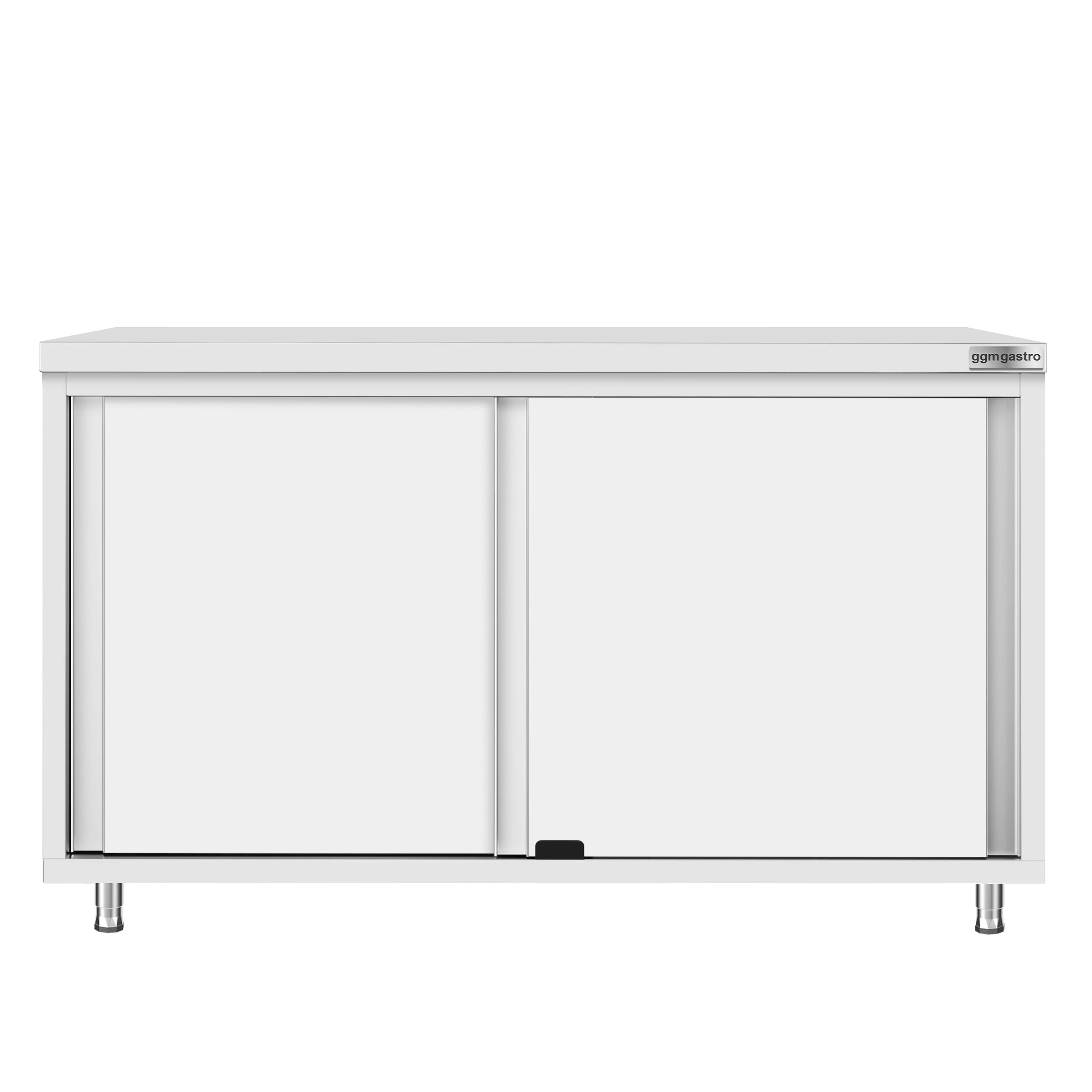 Ruostumattomasta teräksestä työkaappi ECO - 1400x600 mm - 2 liukuovea