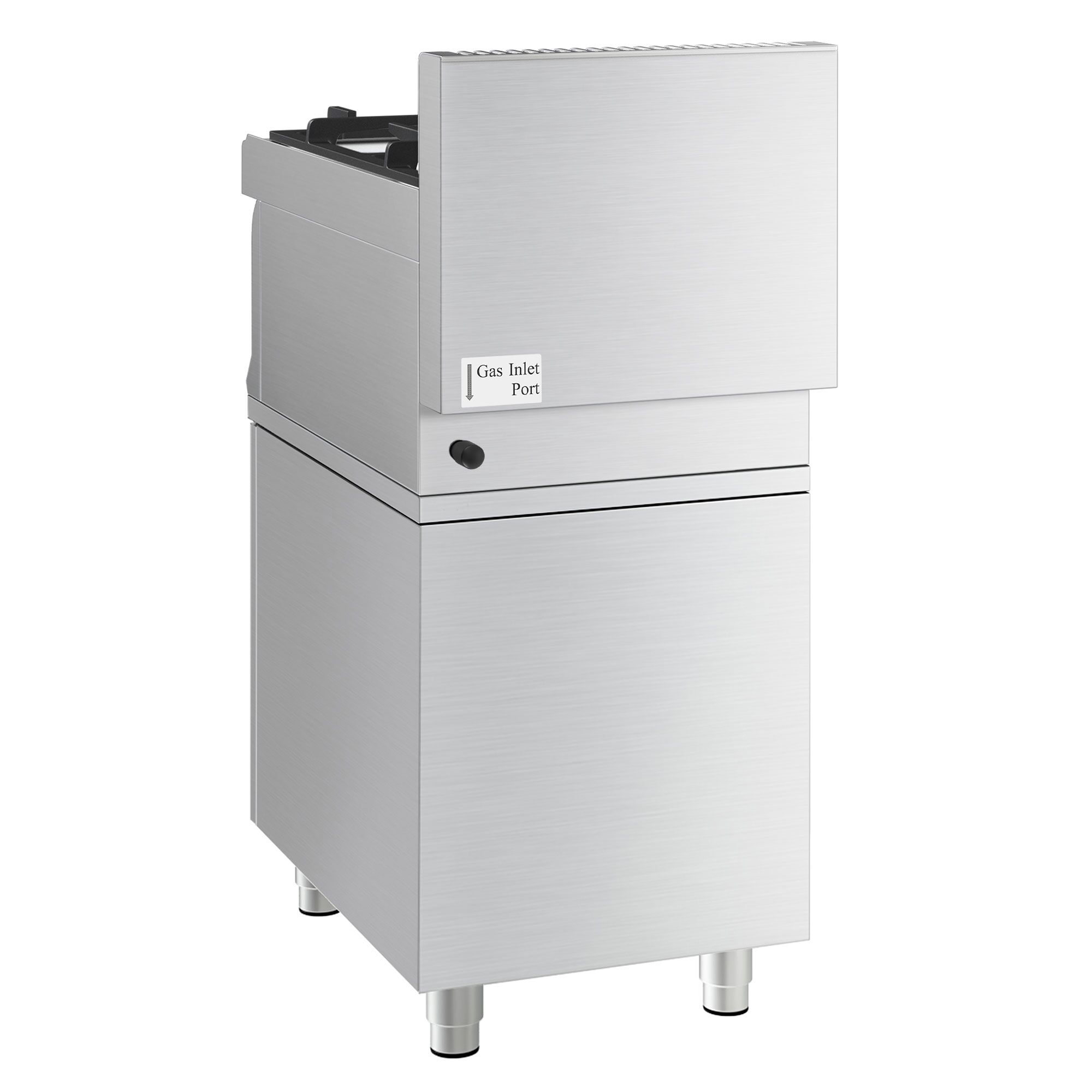 Fourneau à gaz – 7 kW – 2 brûleurs – avec soubassement avec 1 porte