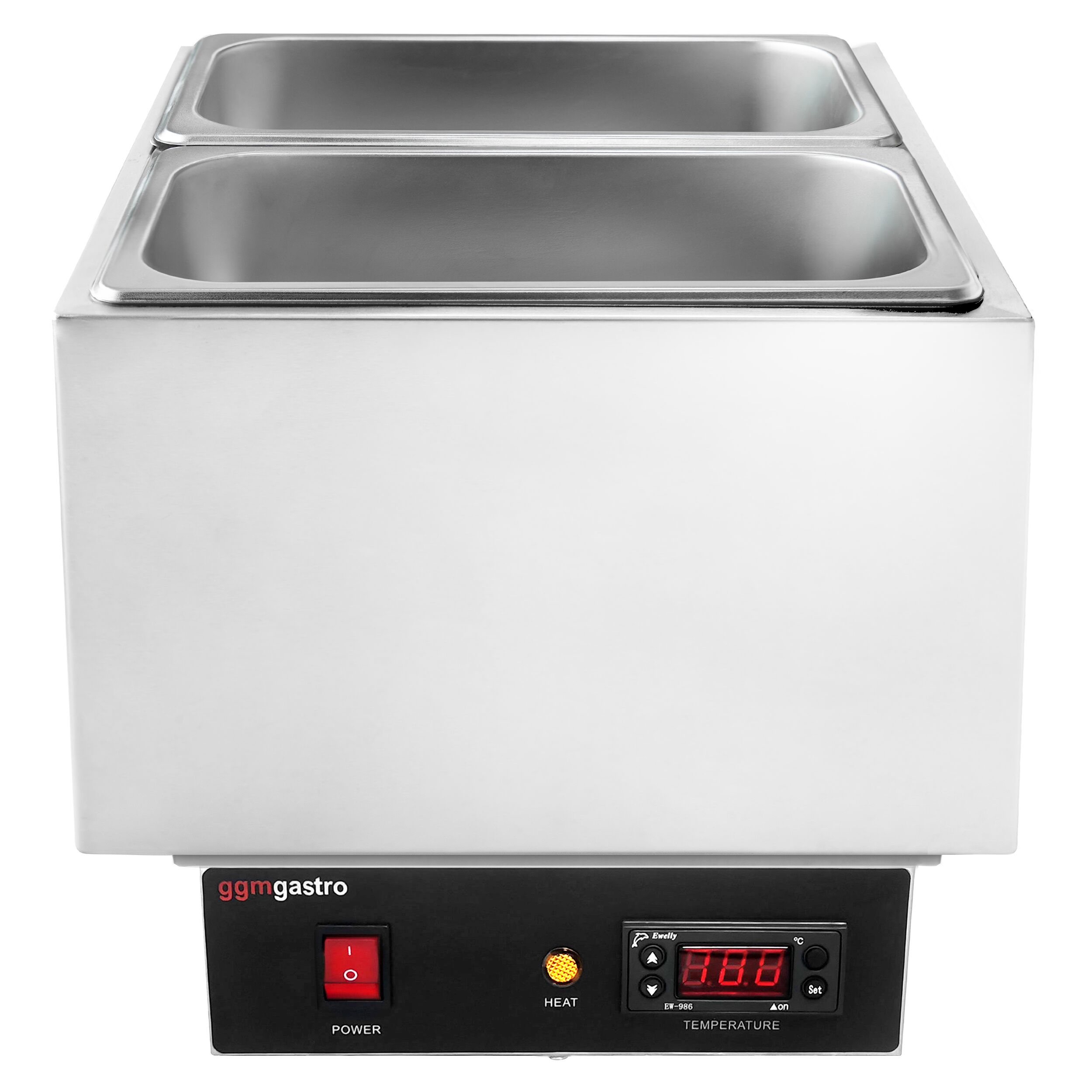 Fondoir à chocolat à chauffage sec - 2x GN 1/4 - 250W