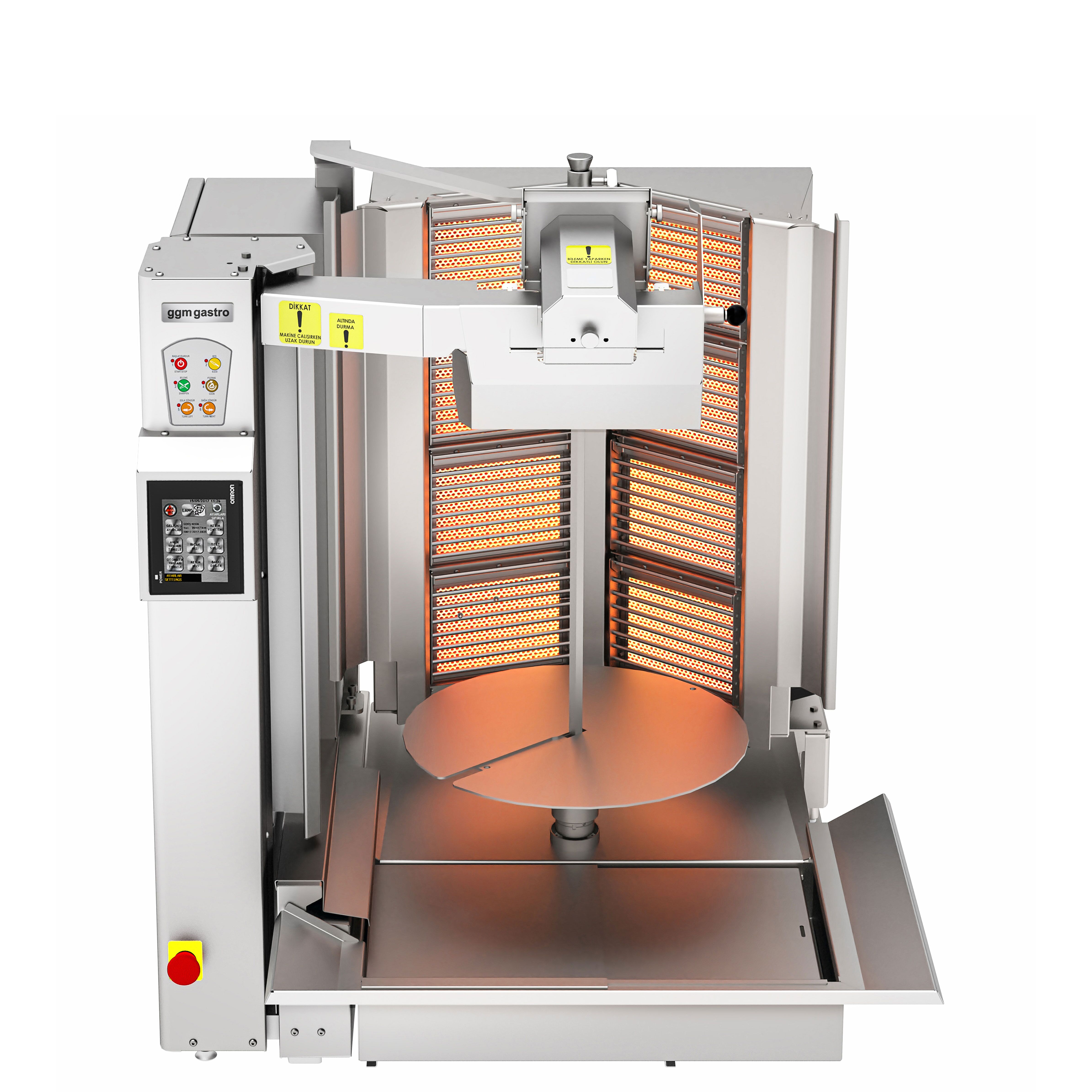 Gas Doner Kebab Grill - 8 Burner - up to 130kg - 26.6kW - incl. 1 skewer & drip tray
