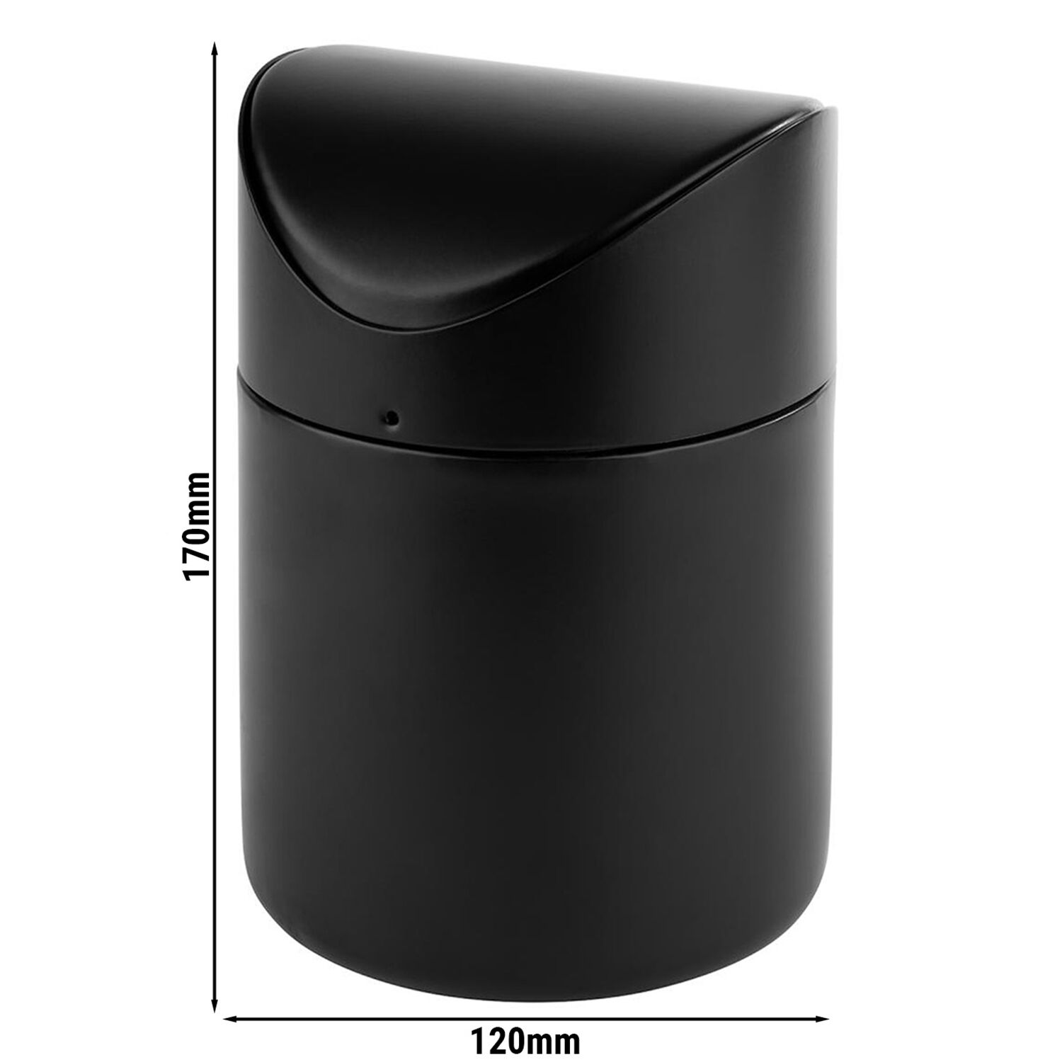 (6 pièces) Poubelle de table - inox - 1,2 litre