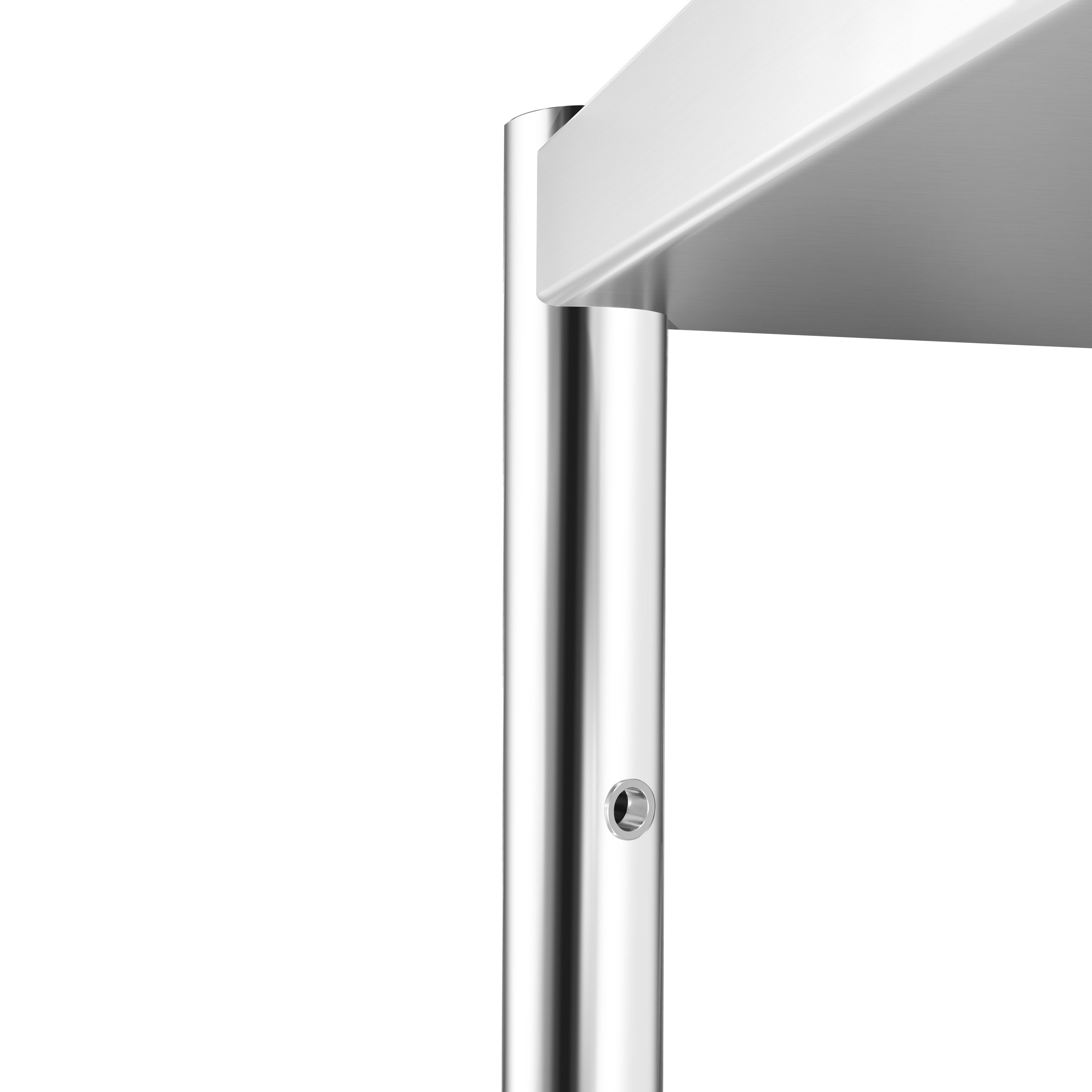 Étagère supérieure en inox – 1 niveau – 1000 × 370 mm – hauteur réglable