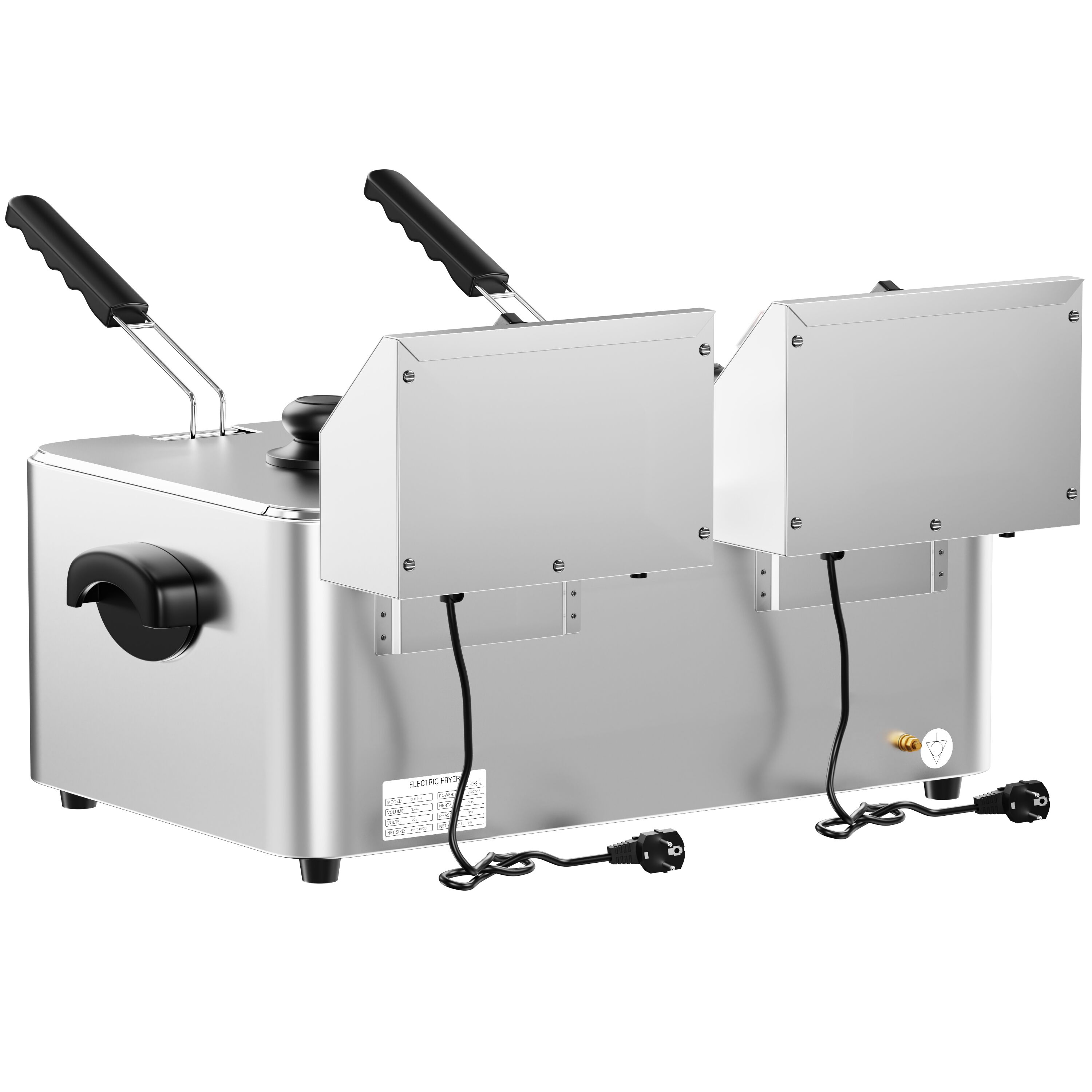Friteuse électrique double – 4+4 litres – 5 kW