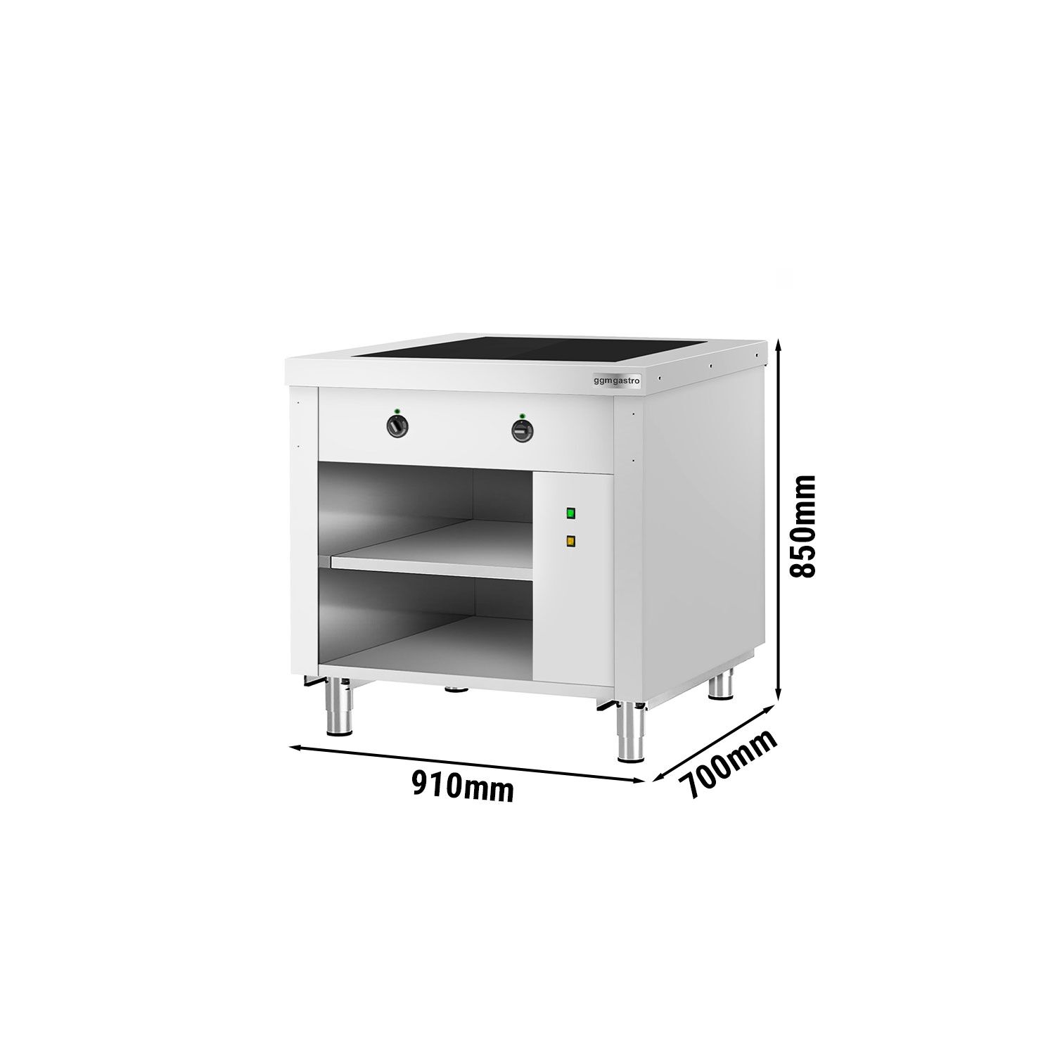 Buffet chaud KOPENHAGEN - 910mm - avec plaque chauffante