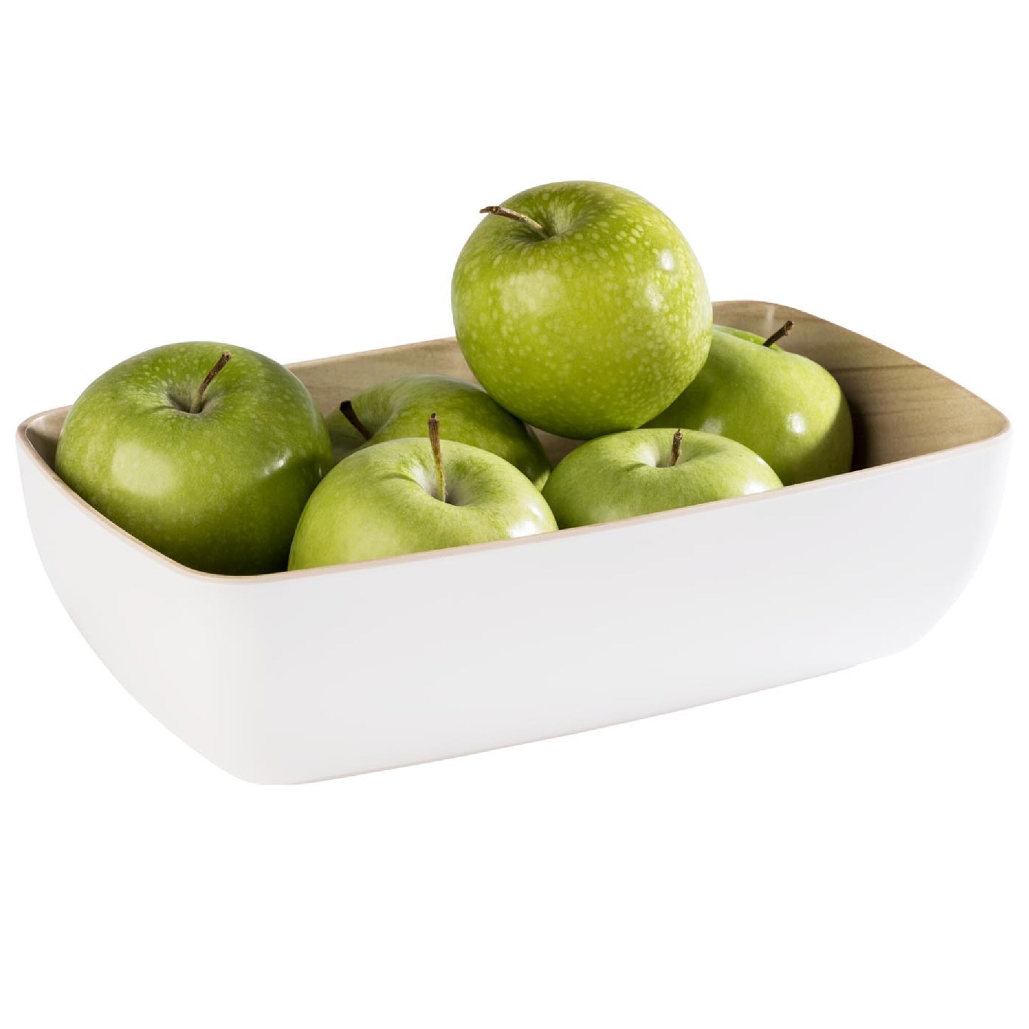 (6 pcs) Bac GN 1/4 - FRIDA - Mélamine - 1,8L - 265x162mm - Profondeur : 75mm - Blanc/Beige