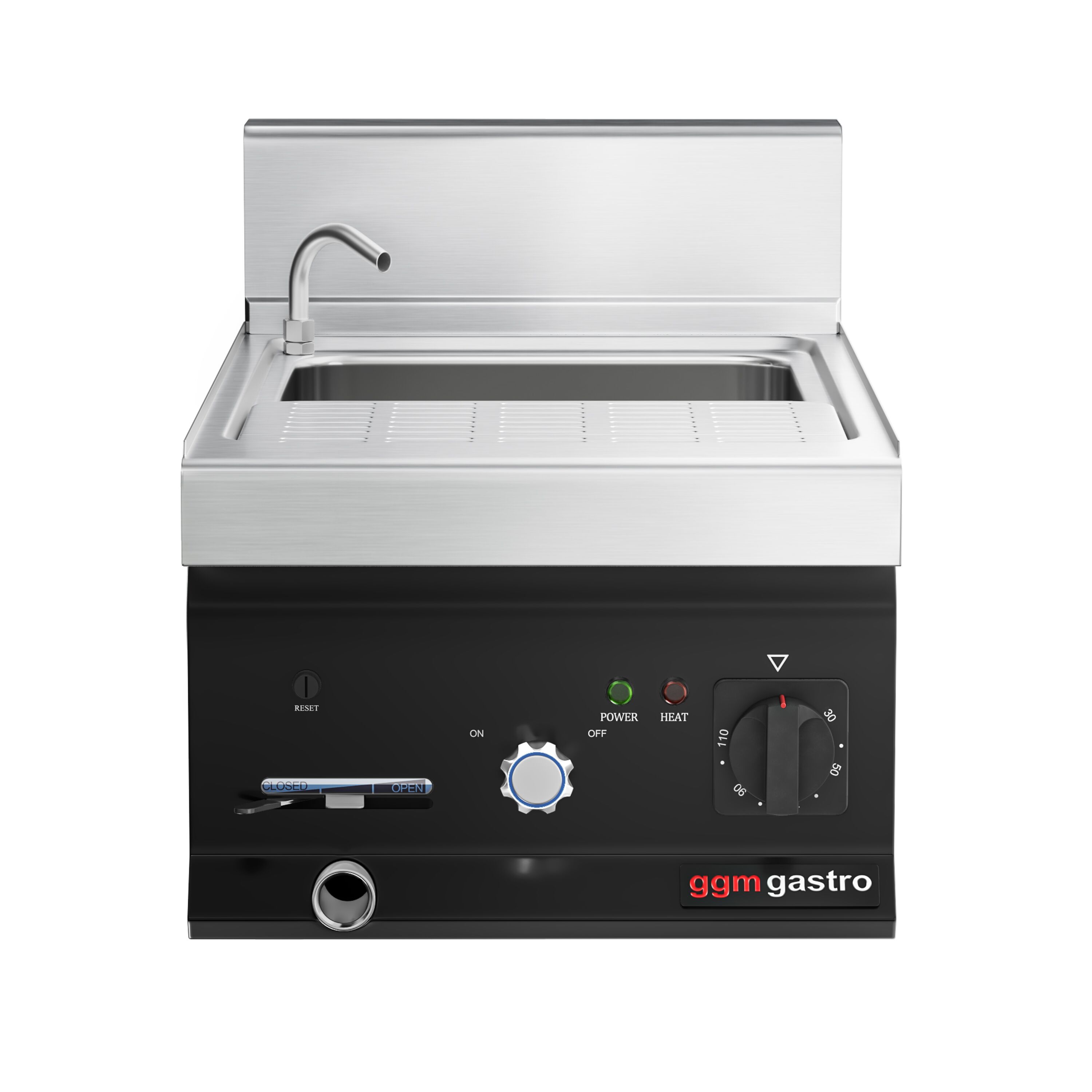 Cuiseur à pâtes électrique avec robinet – 26 L – 6 kW