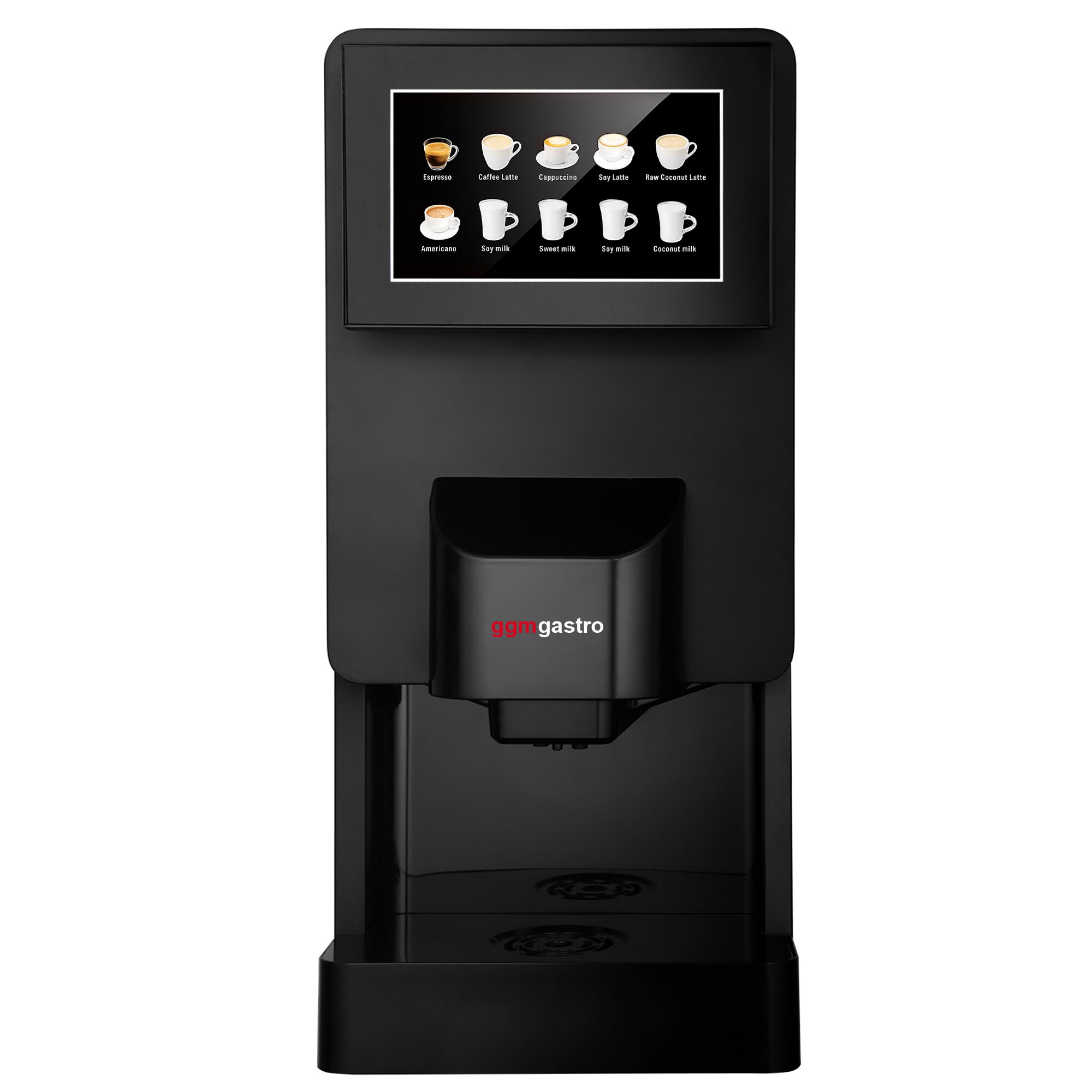 Commercial tabletop instant hot drinks machine, 4 ingredient canisters — 2.0 kW — Touch — Black