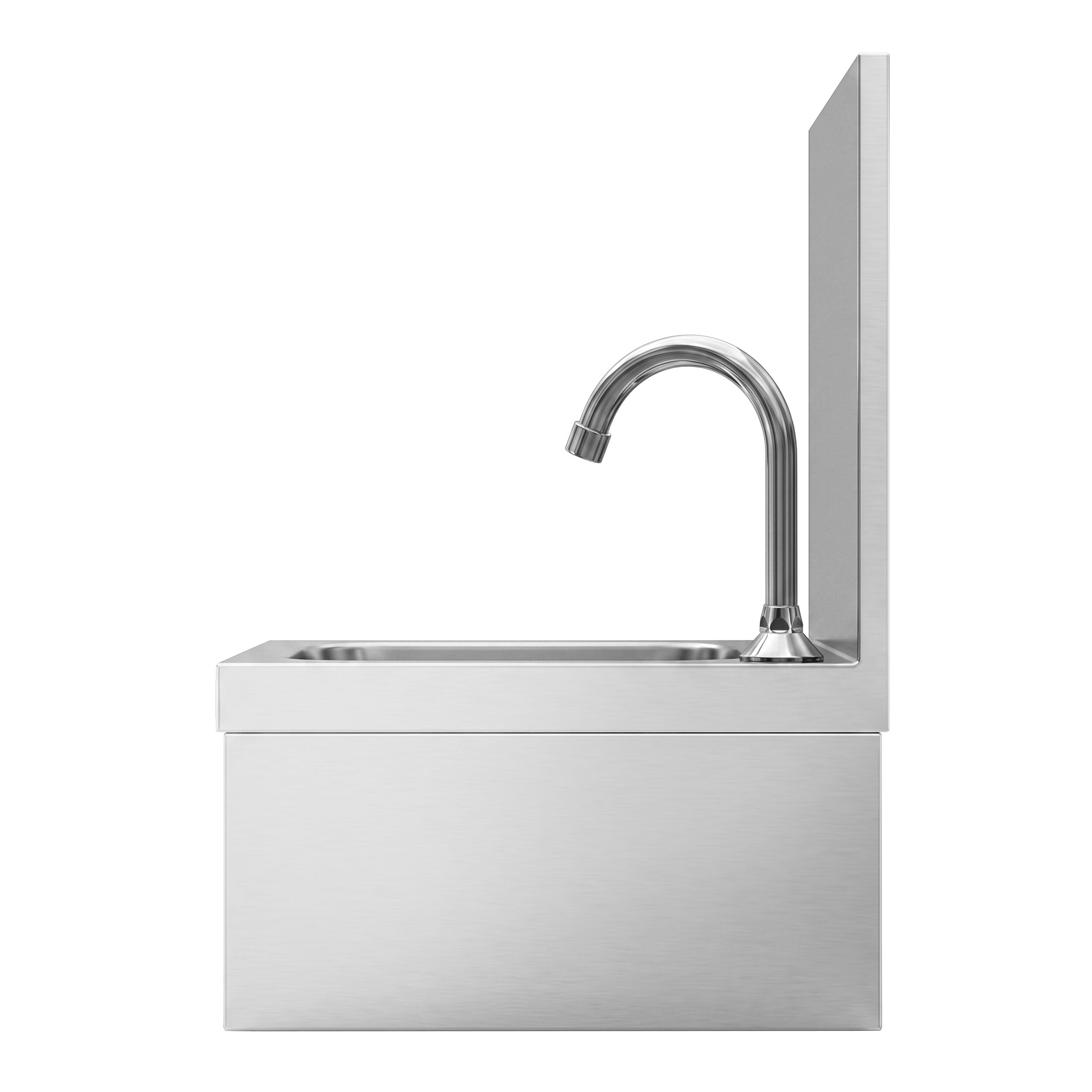 Hand washbasin – with tap, knee-operated control and high rim