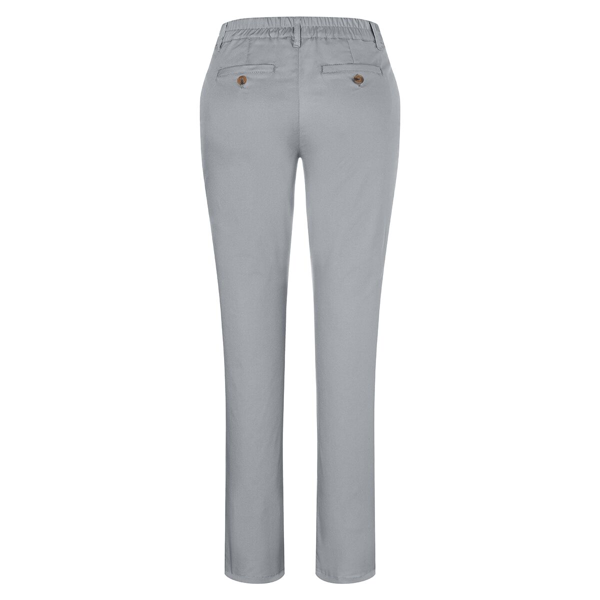 (6 pièces) KARLOWSKY | Pantalon chino femme stretch moderne - Gris Acier - Taille : 48