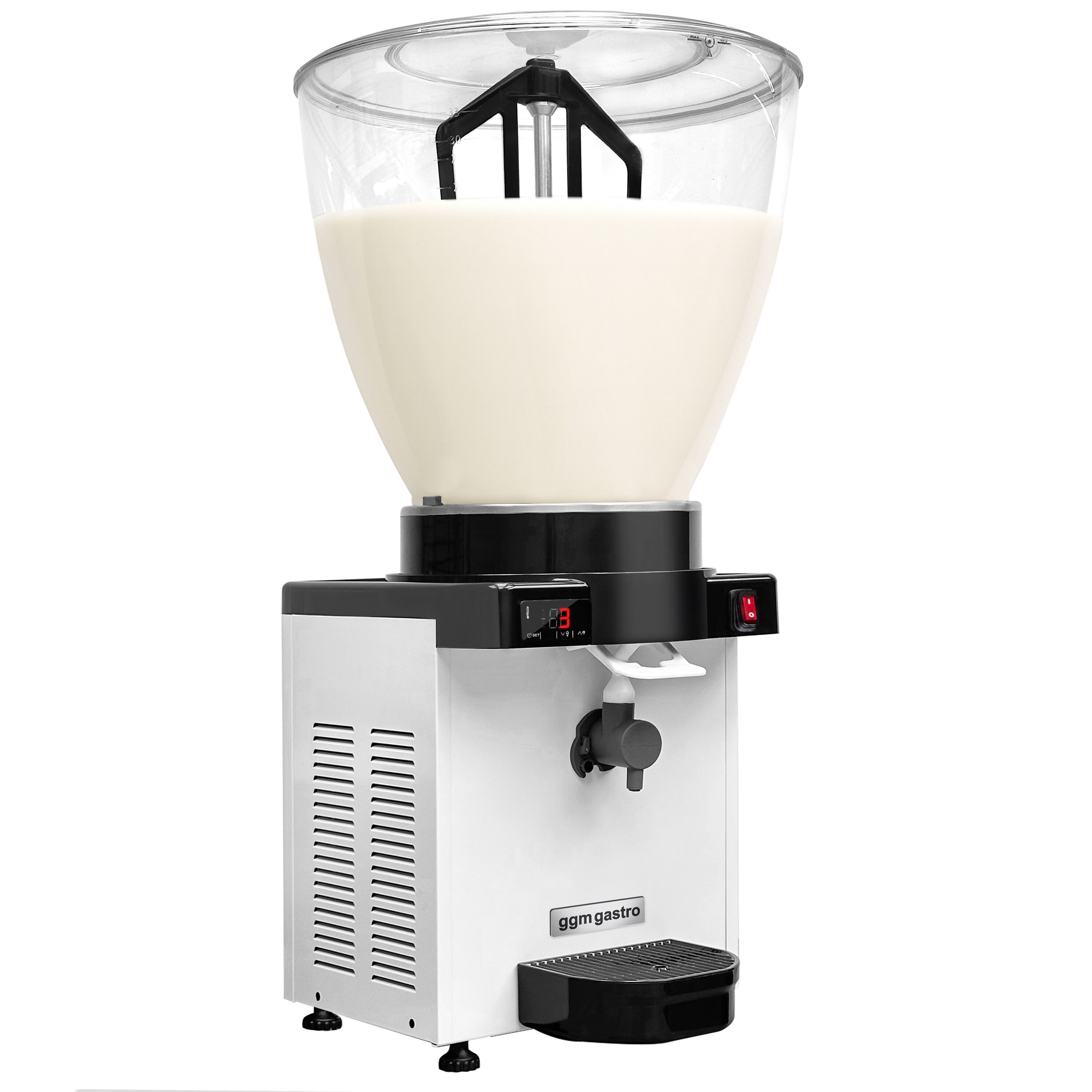 Distributeur d’ayran - Réfrigéré - 40 L - 750W - pour ayran moussant - Blanc