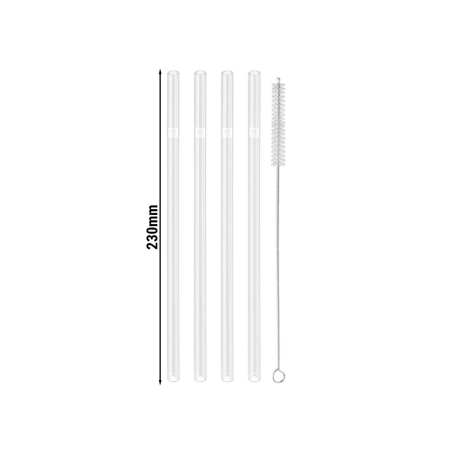ZWILLING | Sorrento Glass Straw Set – 4x straws + brush - borosilicate - hot & cold