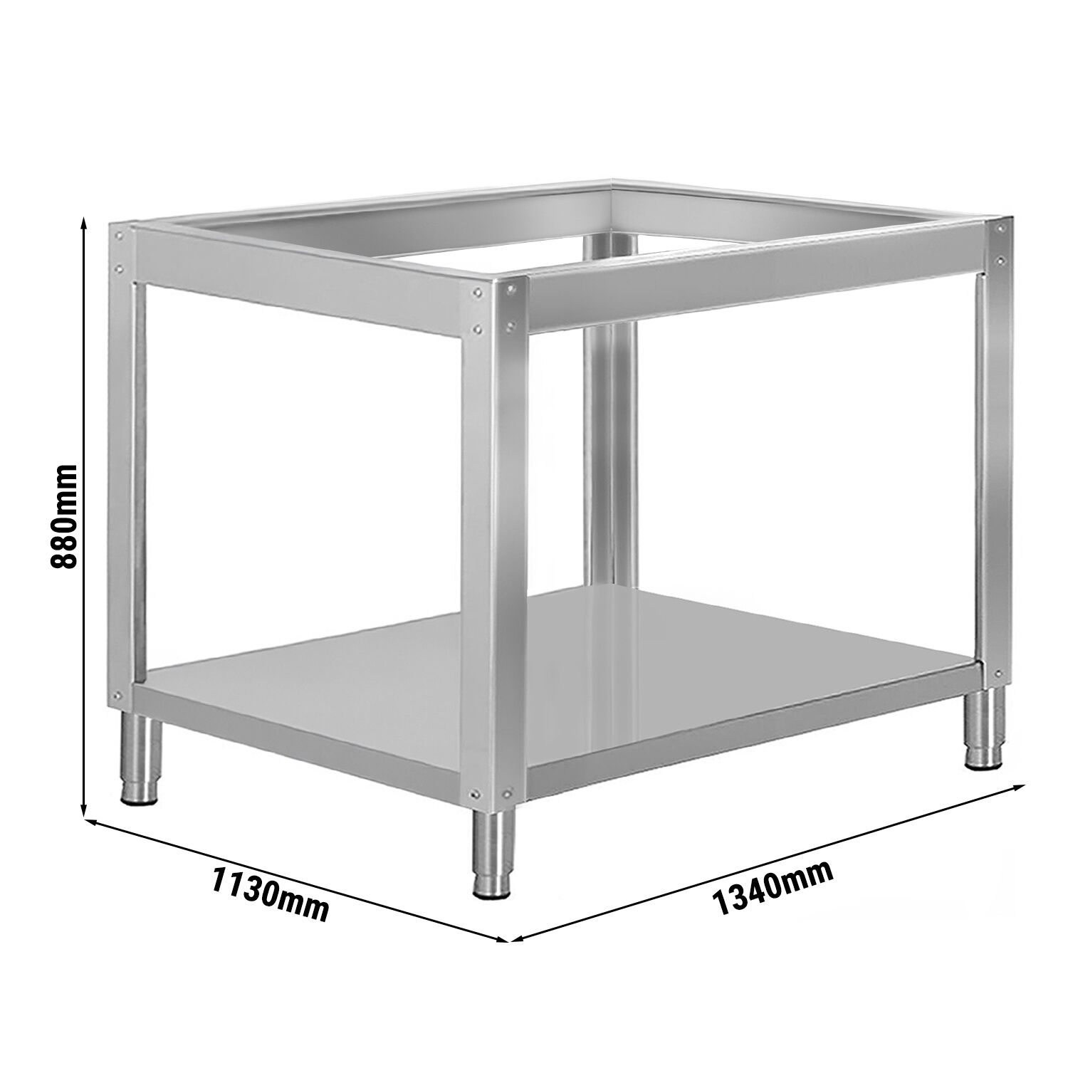 Support pour four à pizza - 1340x1130x880mm - Inox - pour PDP99, PDP99D & PDP99TC