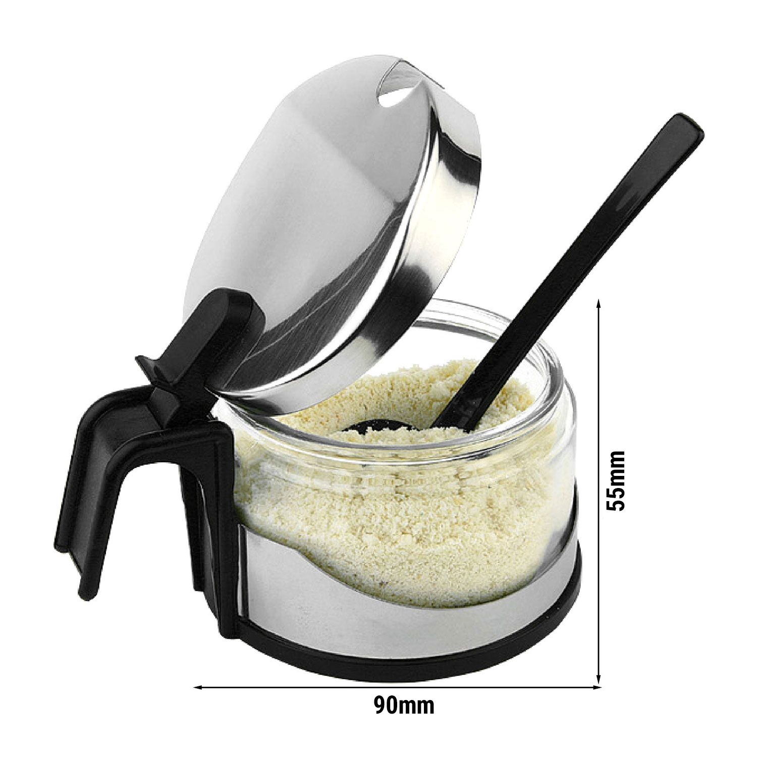 (6 pièces) Verre de rechange pour ménagère à parmesan - Ø 90 mm - compatible avec 40453