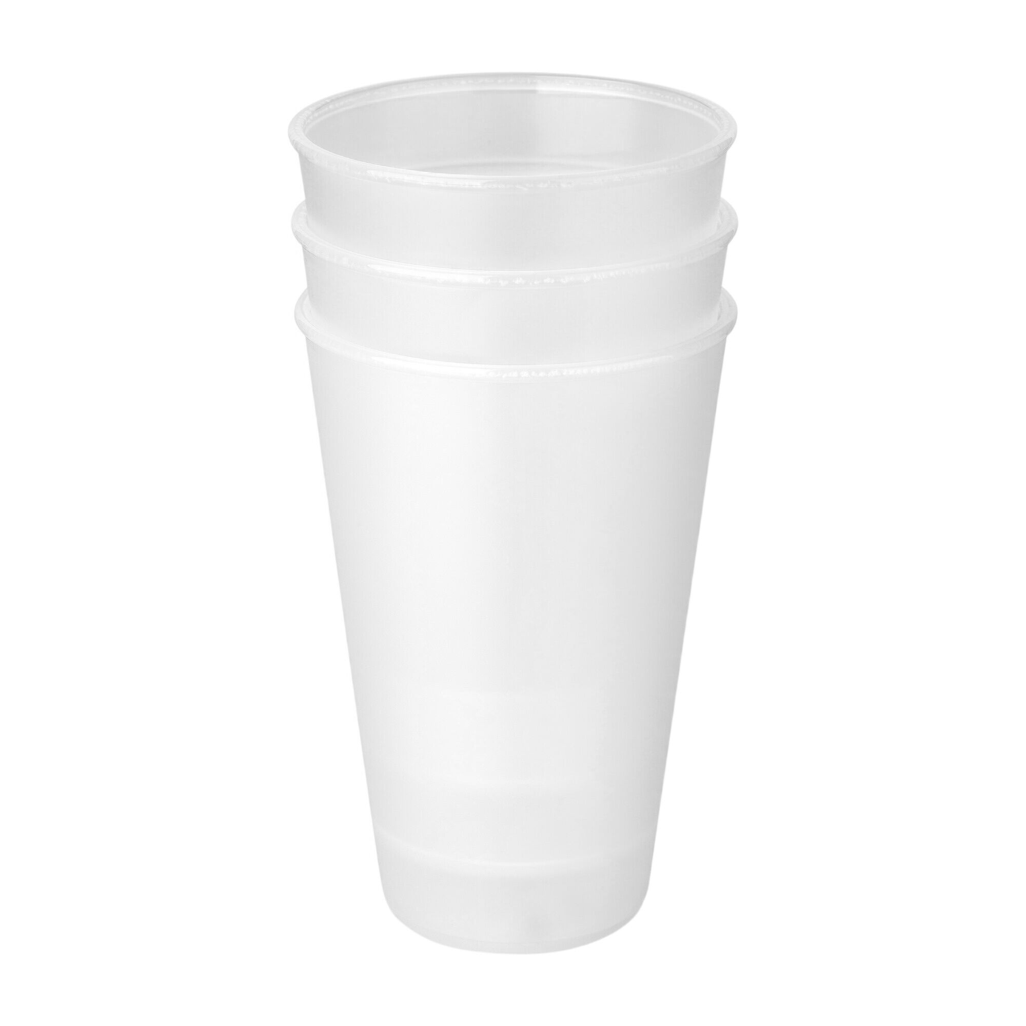 (24 pièces) Gobelets réutilisables - 400ml - Transparent