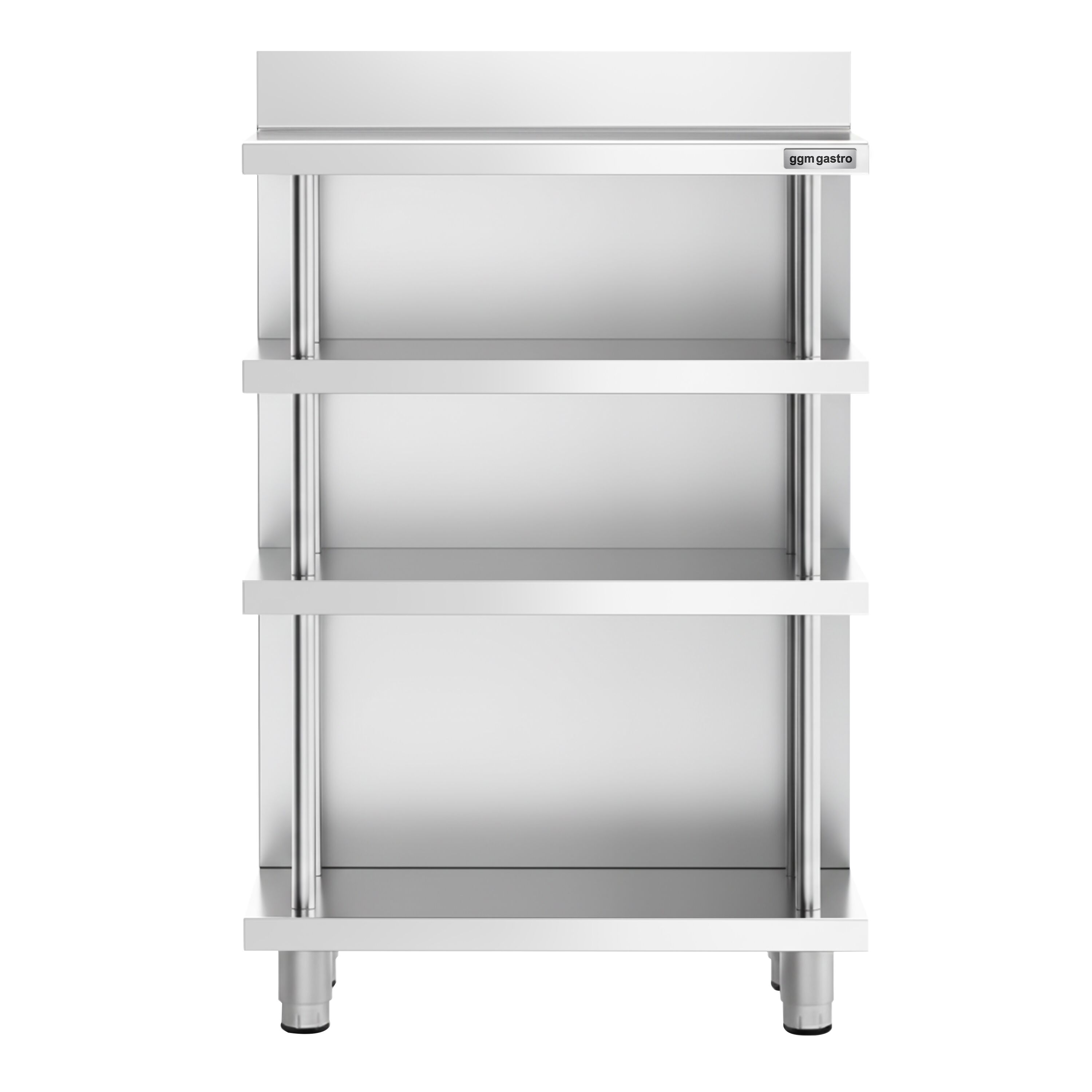 Table de travail de bar - Acier inoxydable - 800x400mm - avec 4 étagères