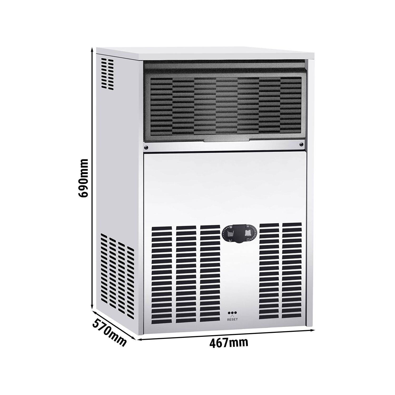 Machine à glaçons - Cylindre - 40 kg/24 h