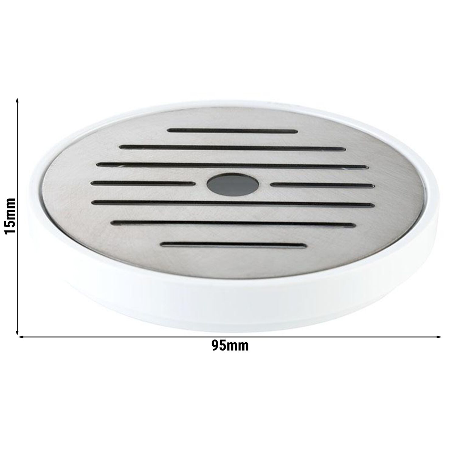 (6 pcs) Coupe à dessert - Mélamine - Ø 90mm - 95x95mm - Profondeur : 15mm - Blanc