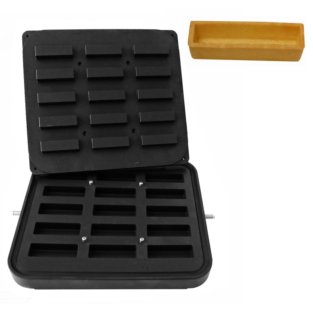 Plates for Tartelette Machine TMPIC - Shape: 15x Rectangular - 90x30mm