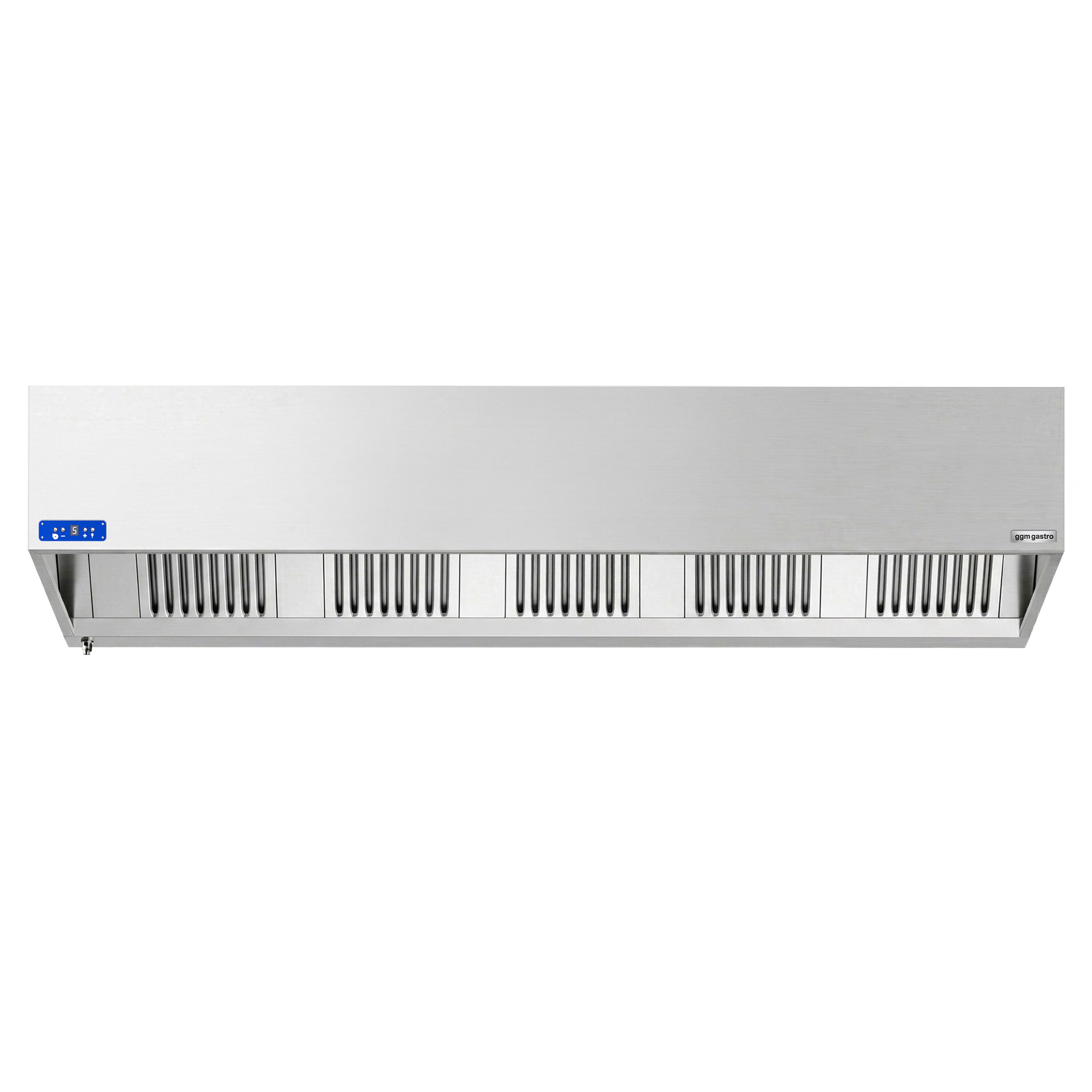 Commercial Wall-Mounted Extractor Hood with Motor – 2600mm – with Speed Controller, Baffle Filters & Lighting