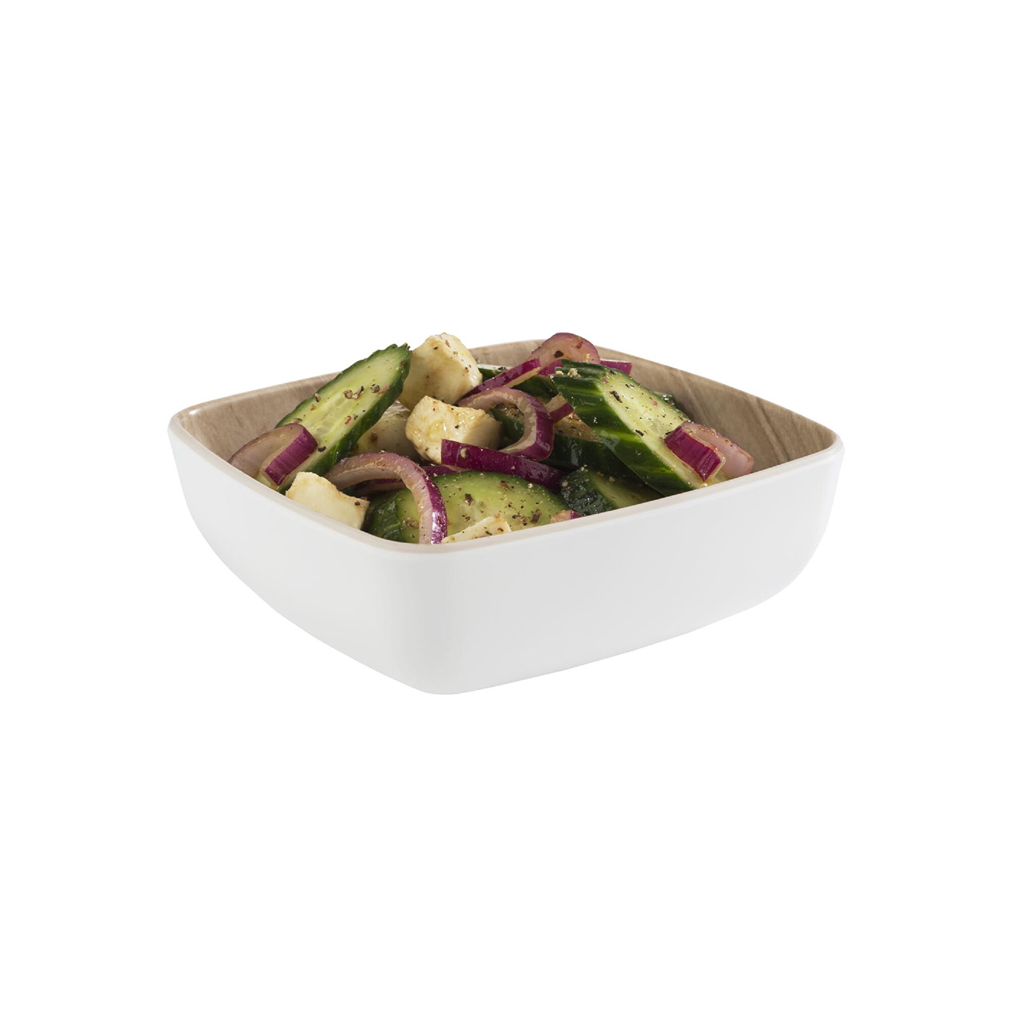(6 pièces) Bol - FRIDA - Mélamine - 0,37 litre - carré - Blanc