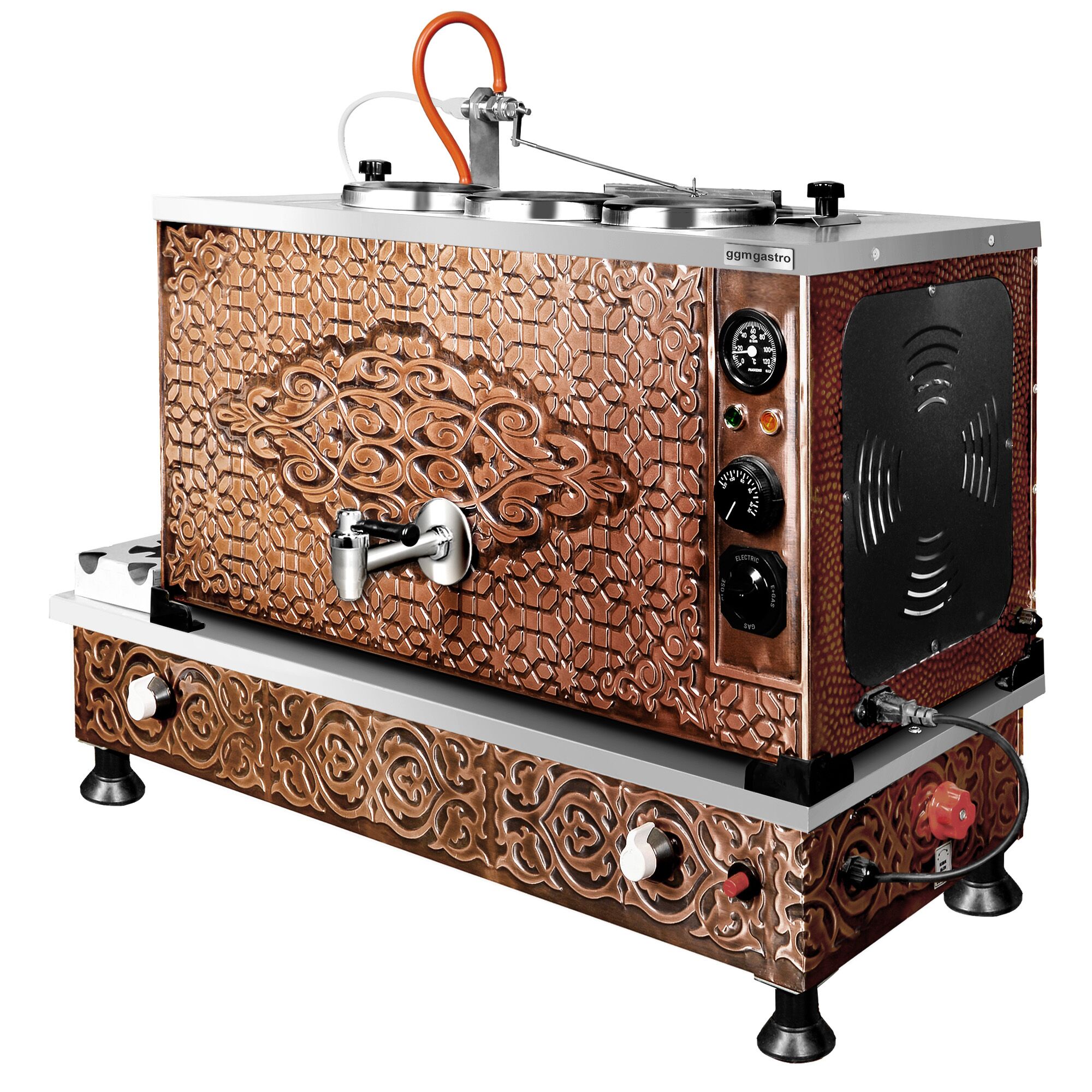 Commercial Gas & Electric Copper Tea Urn - 870mm - 33 Litres