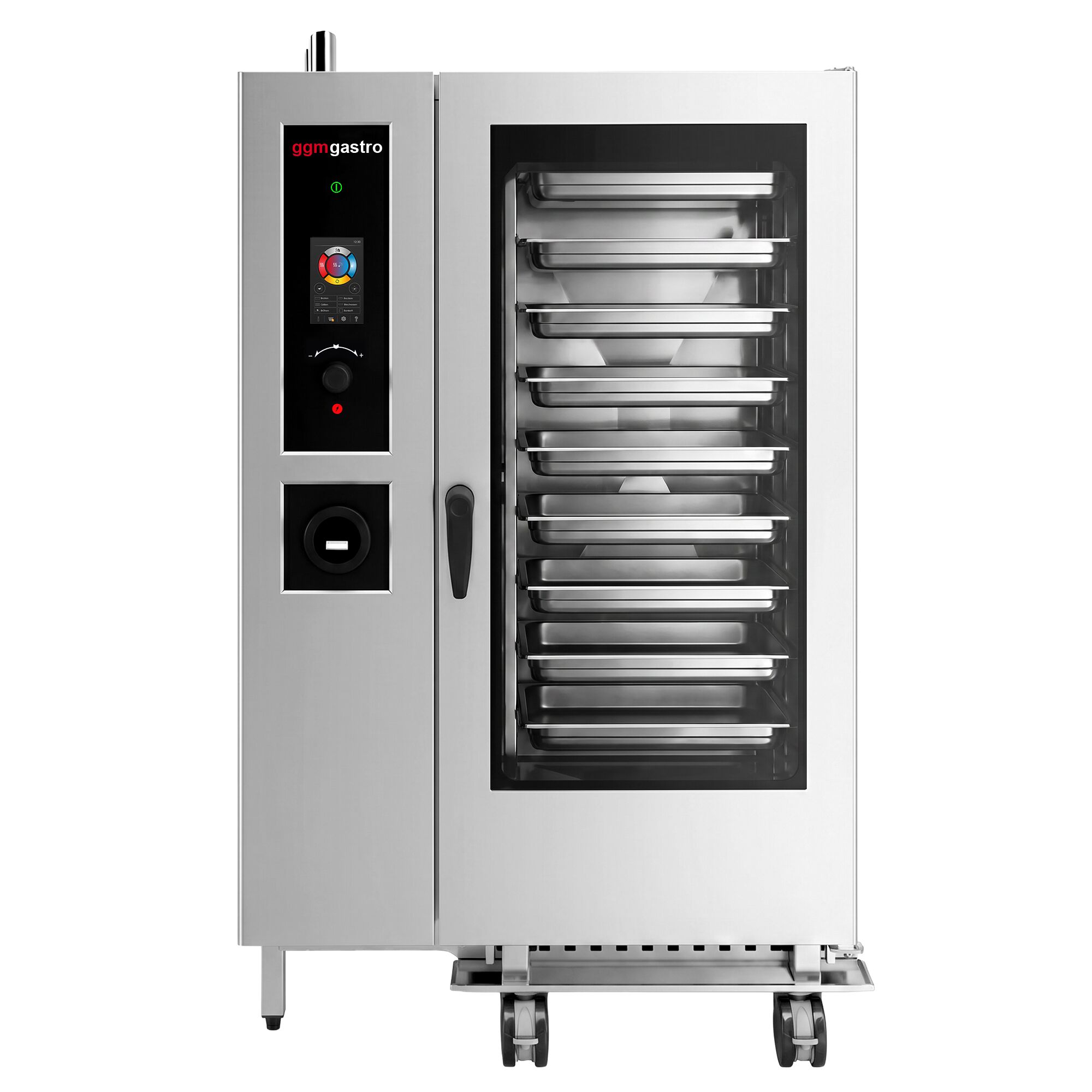 Commercial Electric Combi Oven – Touch Control – 40 × GN 1/1 – with Automatic Cleaning System, Core Temperature Probe, Boiler, Rack