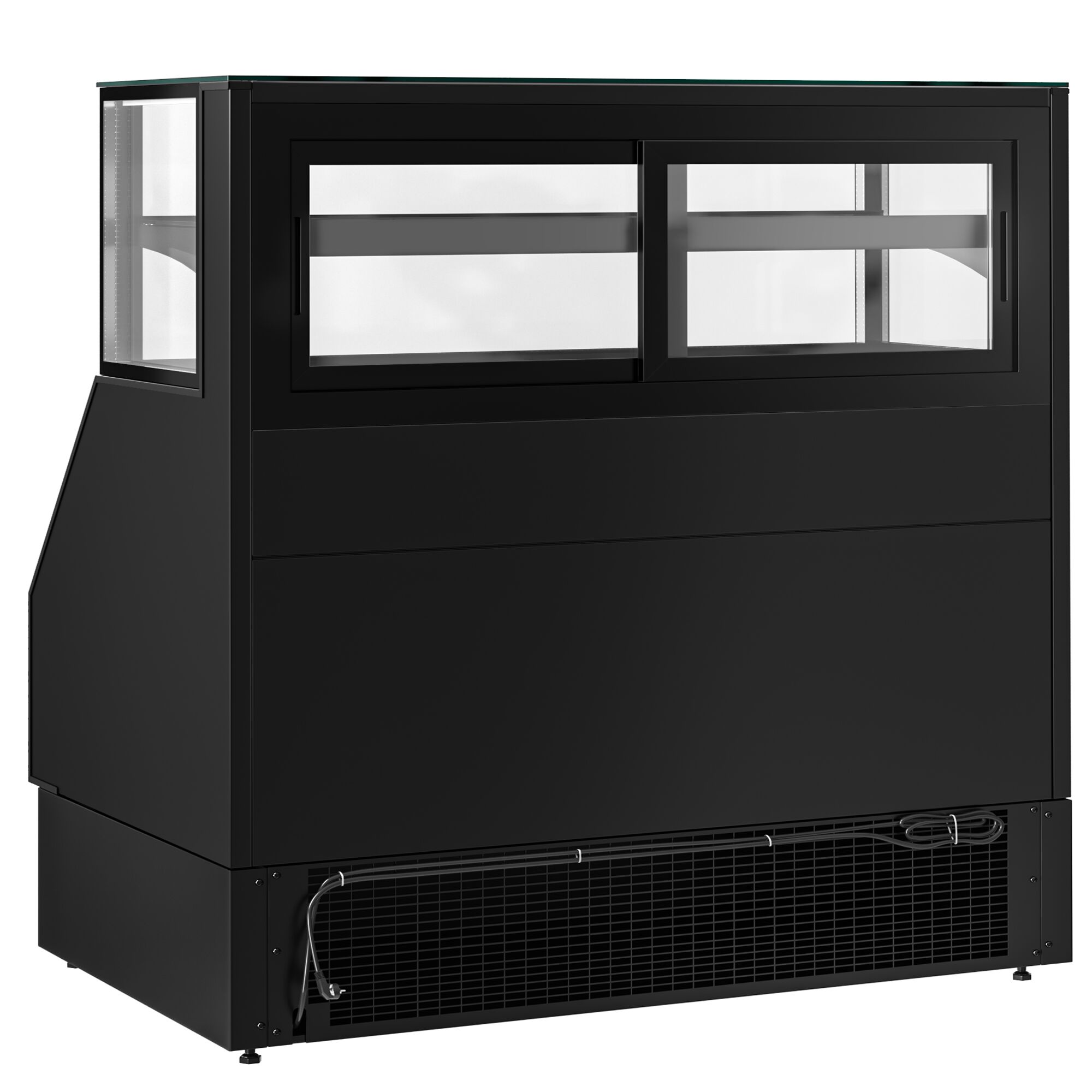 Comptoir vitrine réfrigérée Helsinki - 1500x800mm - 251L - 4 étagères - +2/+8°C - Portes coulissantes vitrées