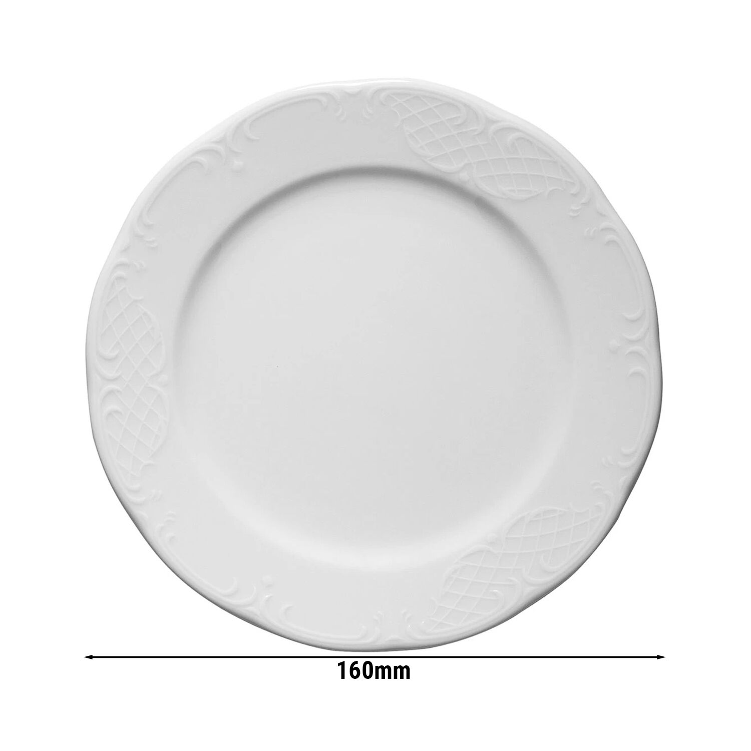 (12 pièces) CLASSICO - Assiette - Plate - Ø 160 mm - Blanc