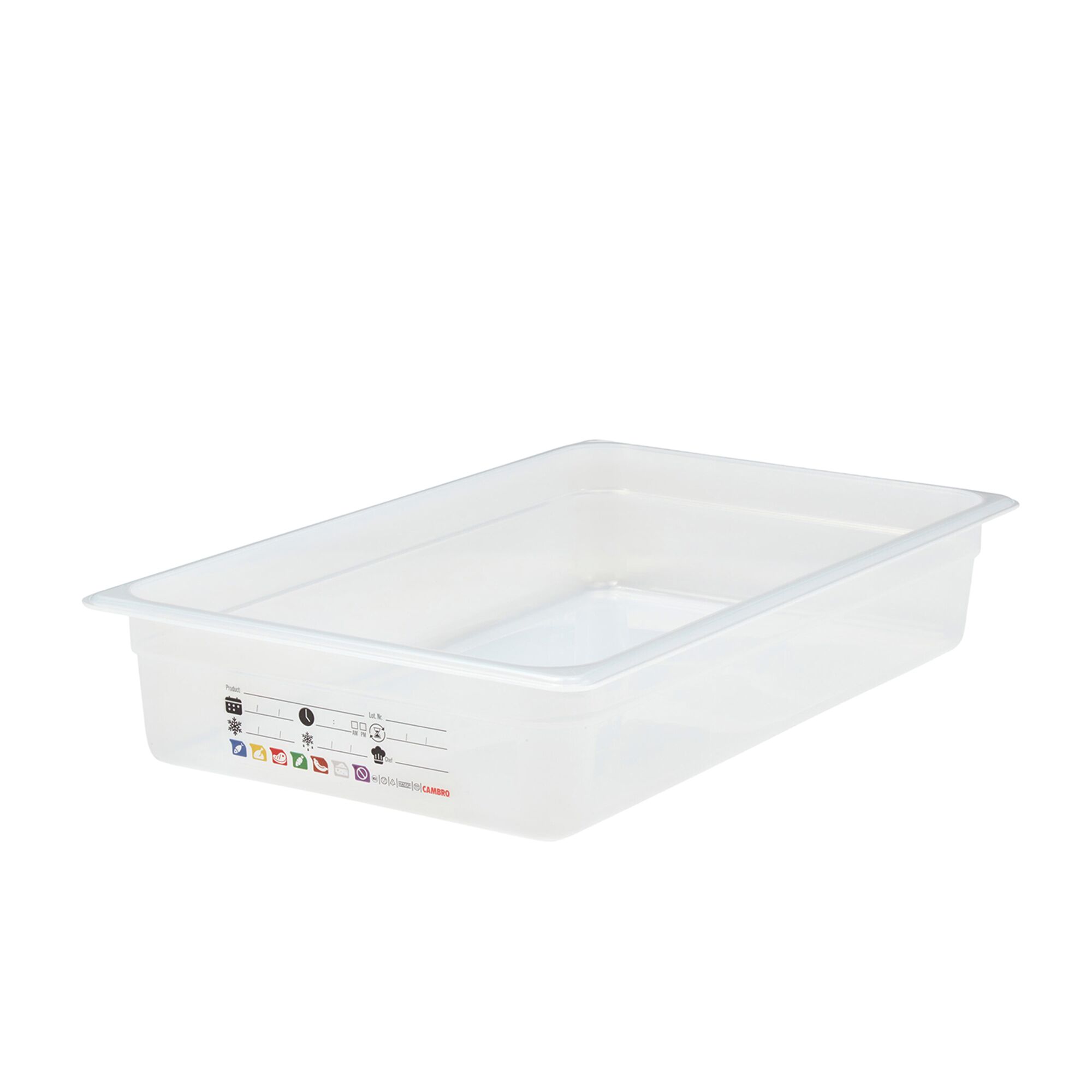 (6 pièces) CAMBRO | SafeTrak - Récipients en polypropylène GN 1/1 - laiteux - Hauteur : 100mm