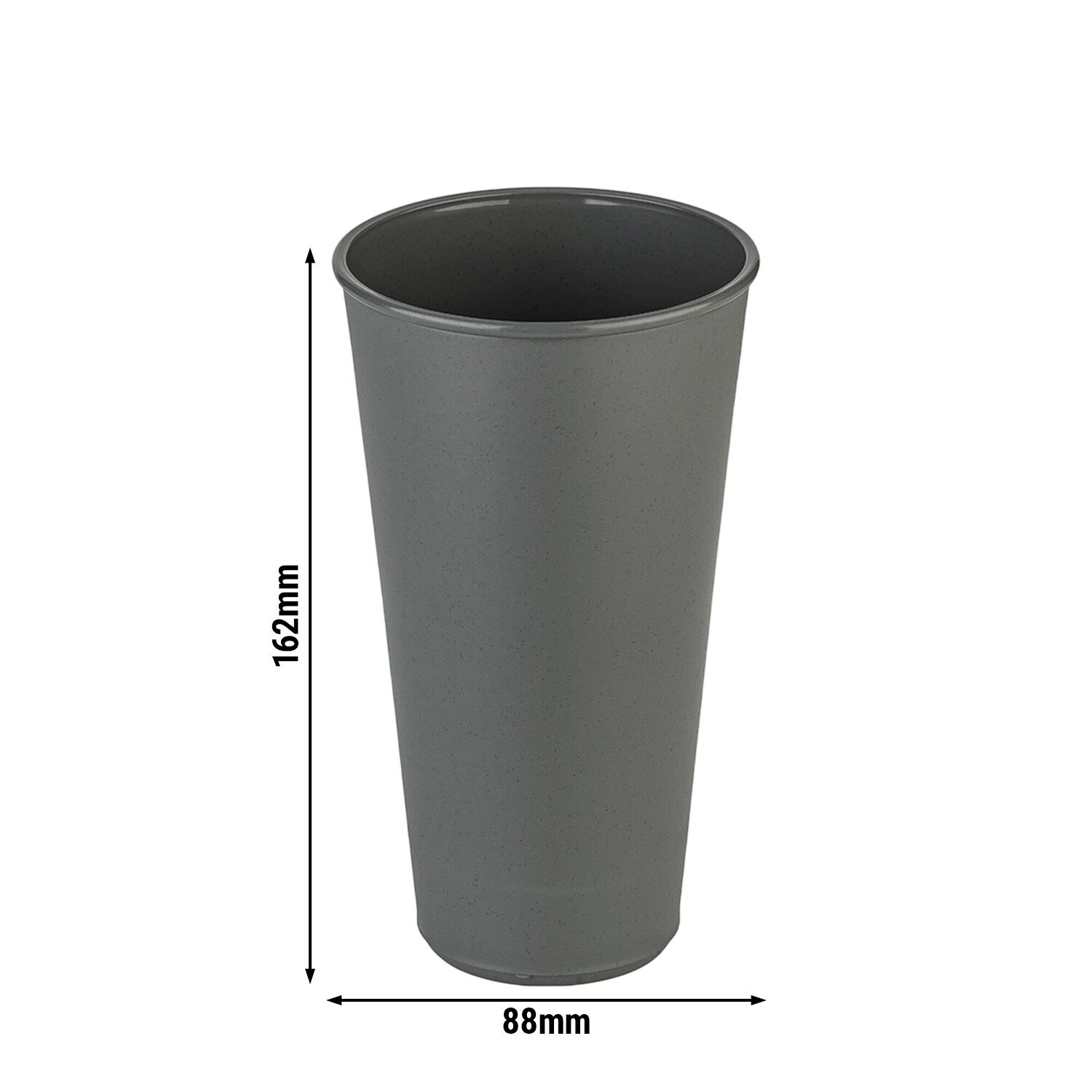 (24 pcs) Gobelet réutilisable - 500ml - Ø 88mm - Gris