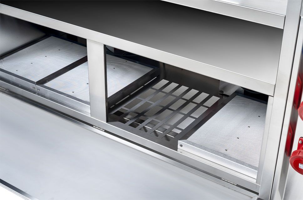 Station de cuisson mobile - 1600 x 850 mm - Hauteur : 1170 mm - incl. cuiseur à pâtes, cuisinière électrique & bain-marie