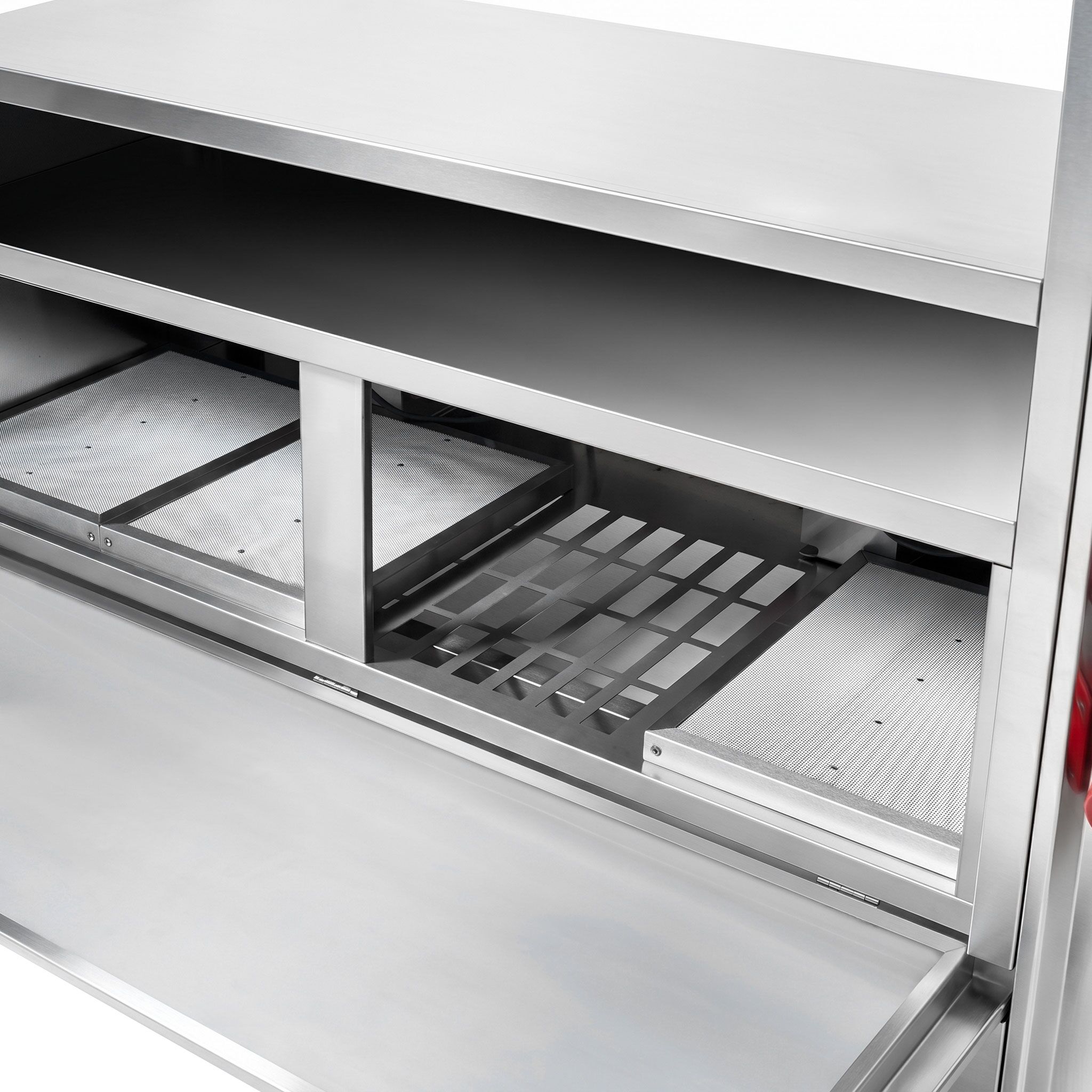 Station de cuisson mobile - 1600 x 850 mm - Hauteur : 1170 mm