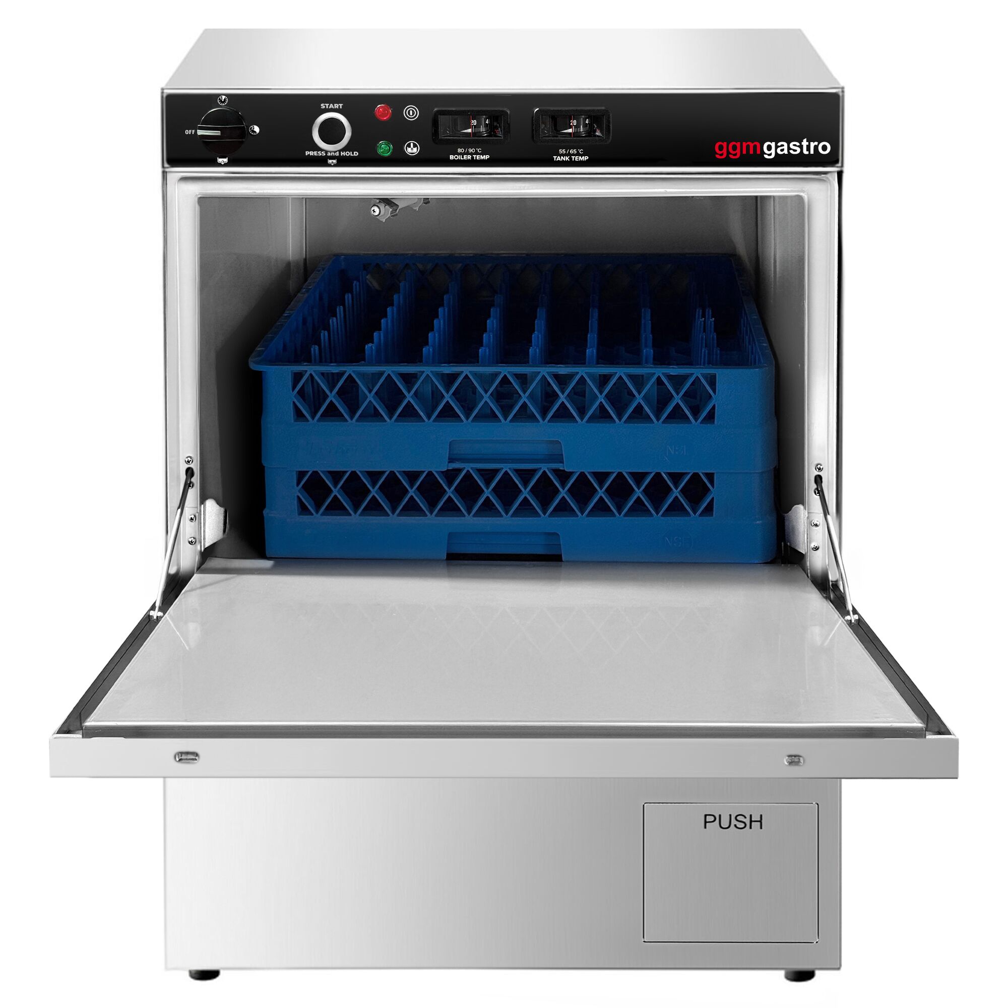 Lave-vaisselle - Manuel - 5,1 kW - avec pompe de détergent, de rinçage et de vidange