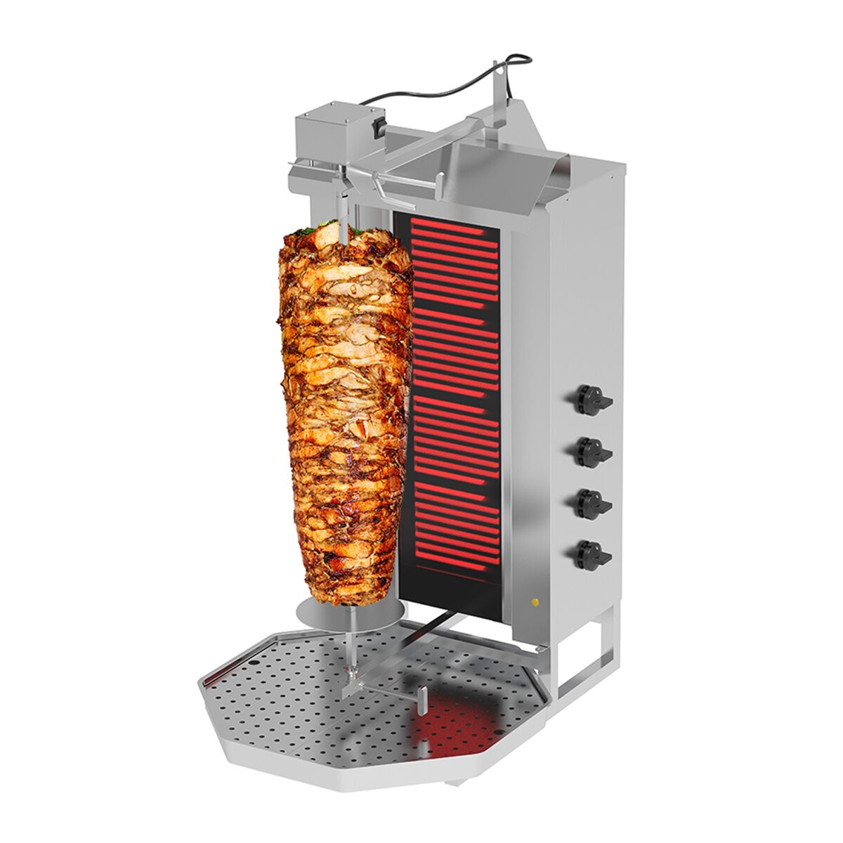 El Kebabgrill - Bordsmodell - max. 60 kg - inkl. 2 Flügeltürer