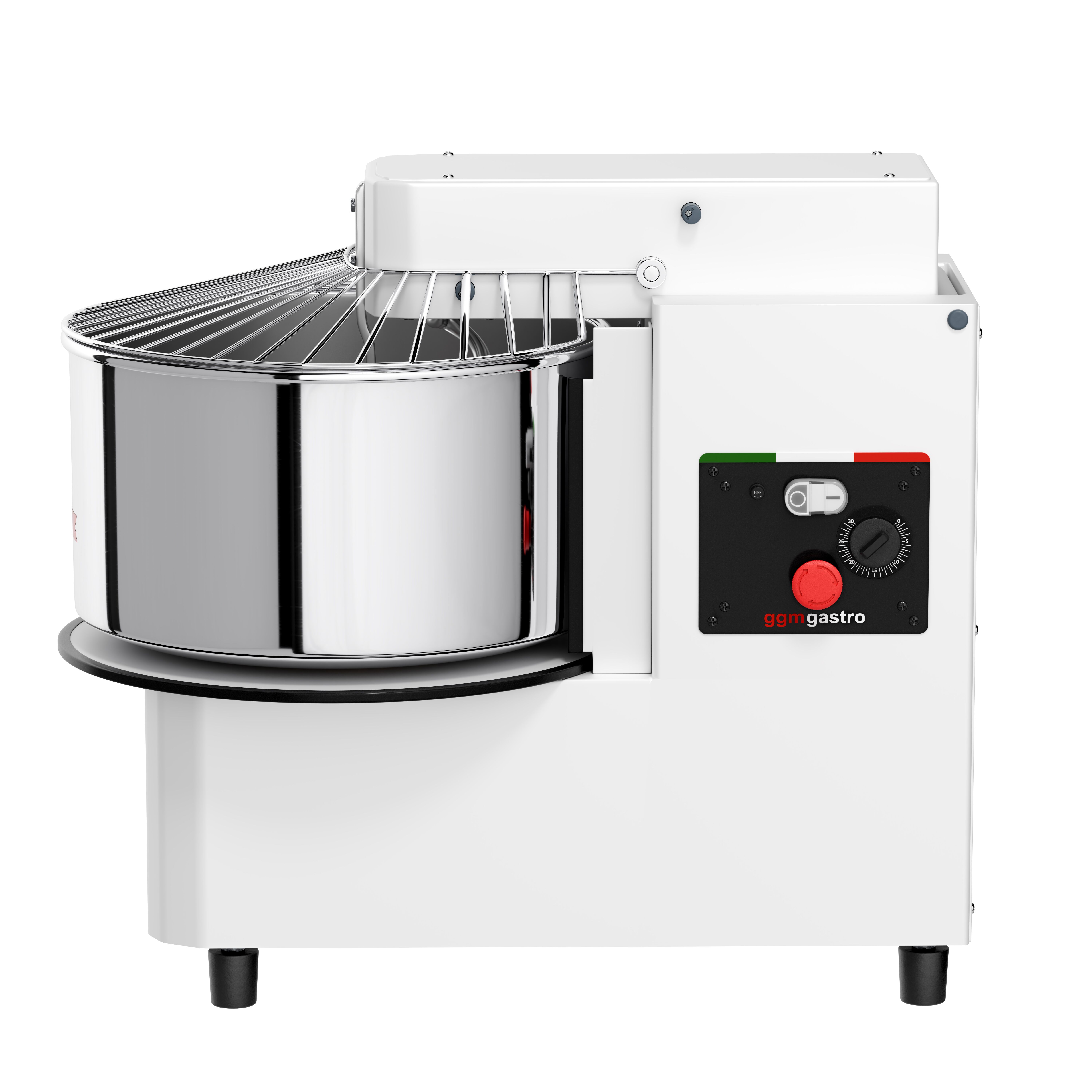 Pétrin à Pâte / Pétrin à spirale - 53 Litres / 44 kg - 1 Vitesse - Cuve Amovible & Tête Relevable - Fonction Minuterie