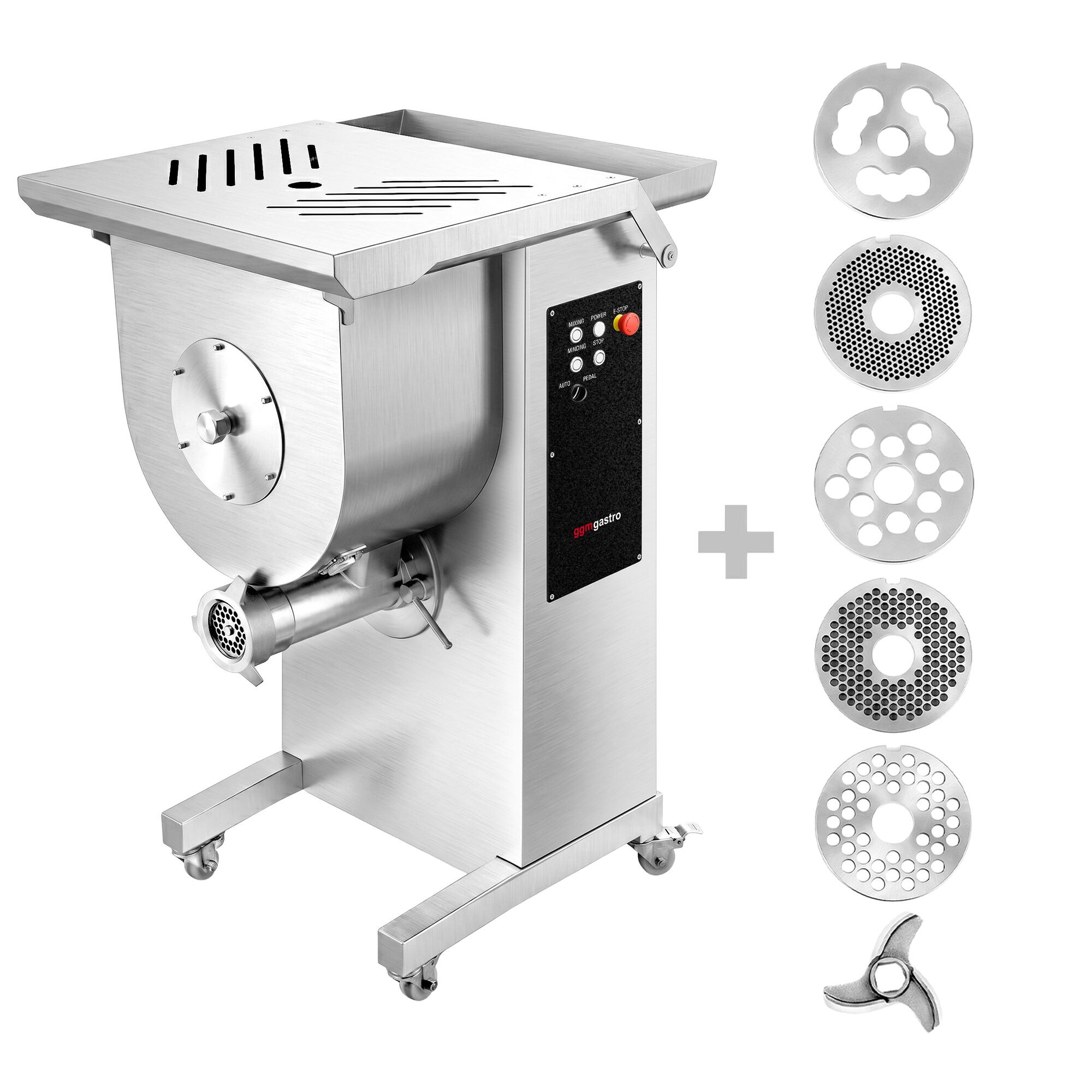 Electric meat grinder 32 with meat mixer - 800-1000 kg/h - Capacity: 42 liters / 30 kg