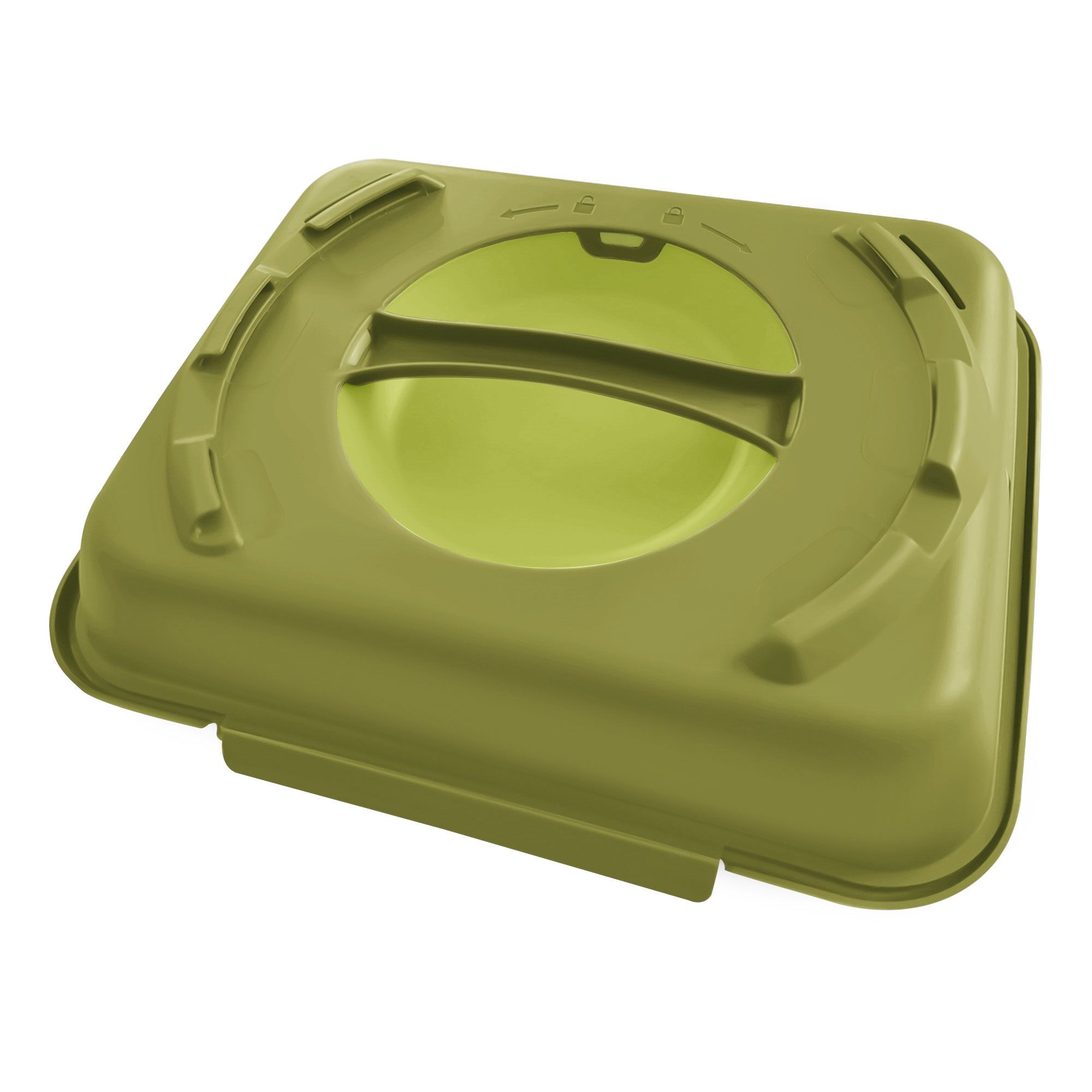 (20 pièces) Boîtes menu – 600 ml – Non compartimentées – Vert olive/vert clair