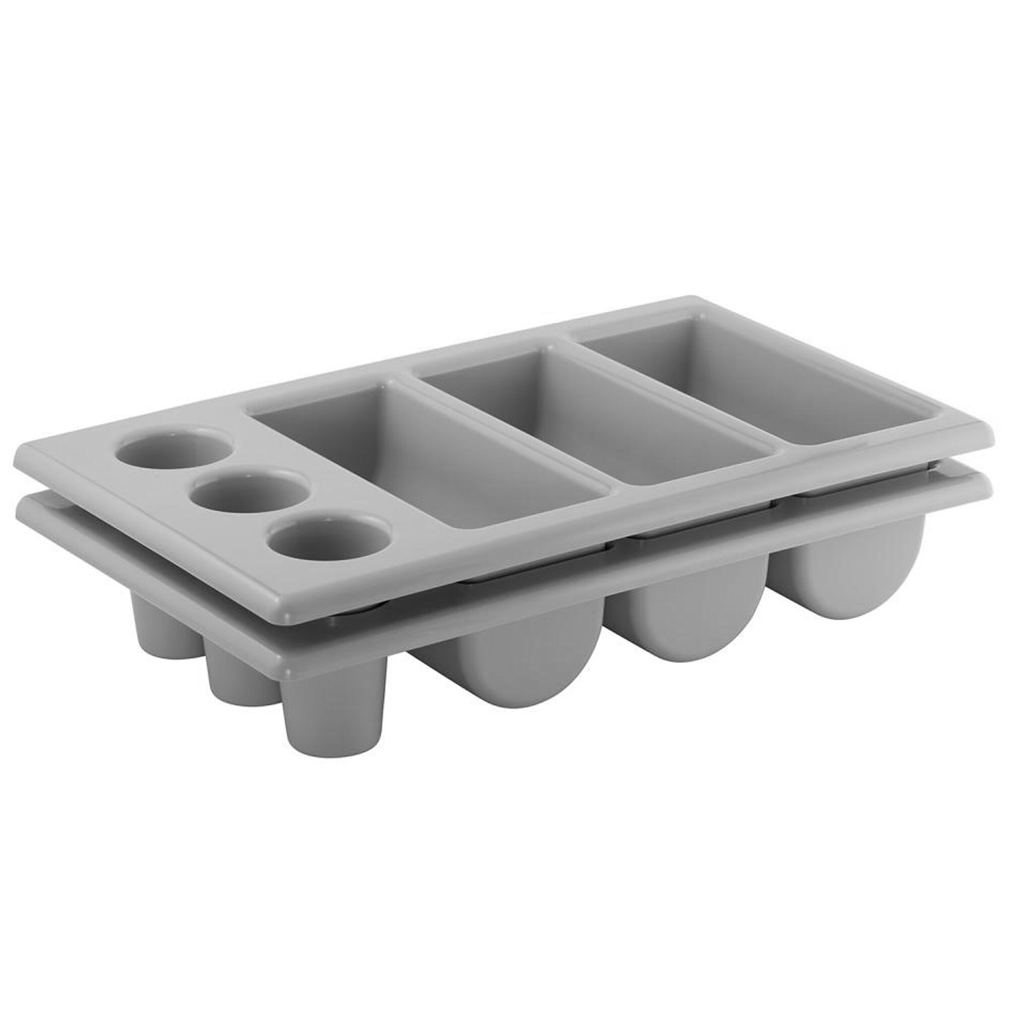 (6 Pièces) Bac à Couverts GN 1/1 - 530 x 325 mm - Polypropylène - 6 Compartiments