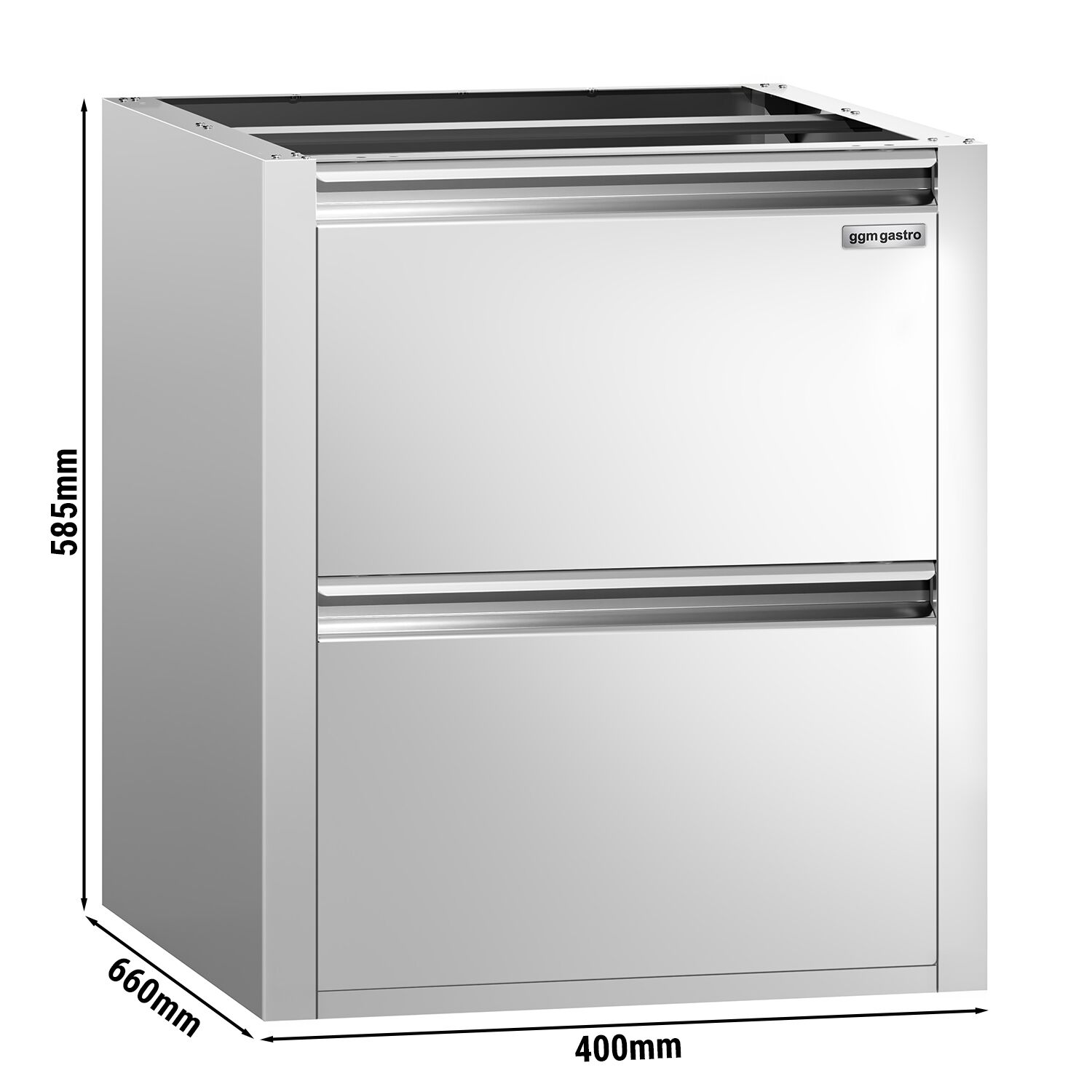 Lådmodul PREMIUM - 2 lådor - Undermodul 400x660 mm - 400x660x585 mm - passar 700‑serien