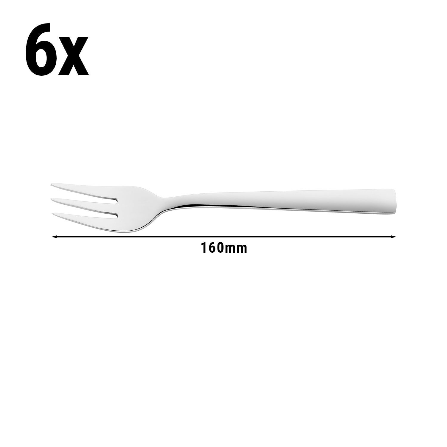 (6) ZWILLING | Dinner Cake Fork Set – Polished Finish - 18/10 Stainless Steel - Dishwasher Safe